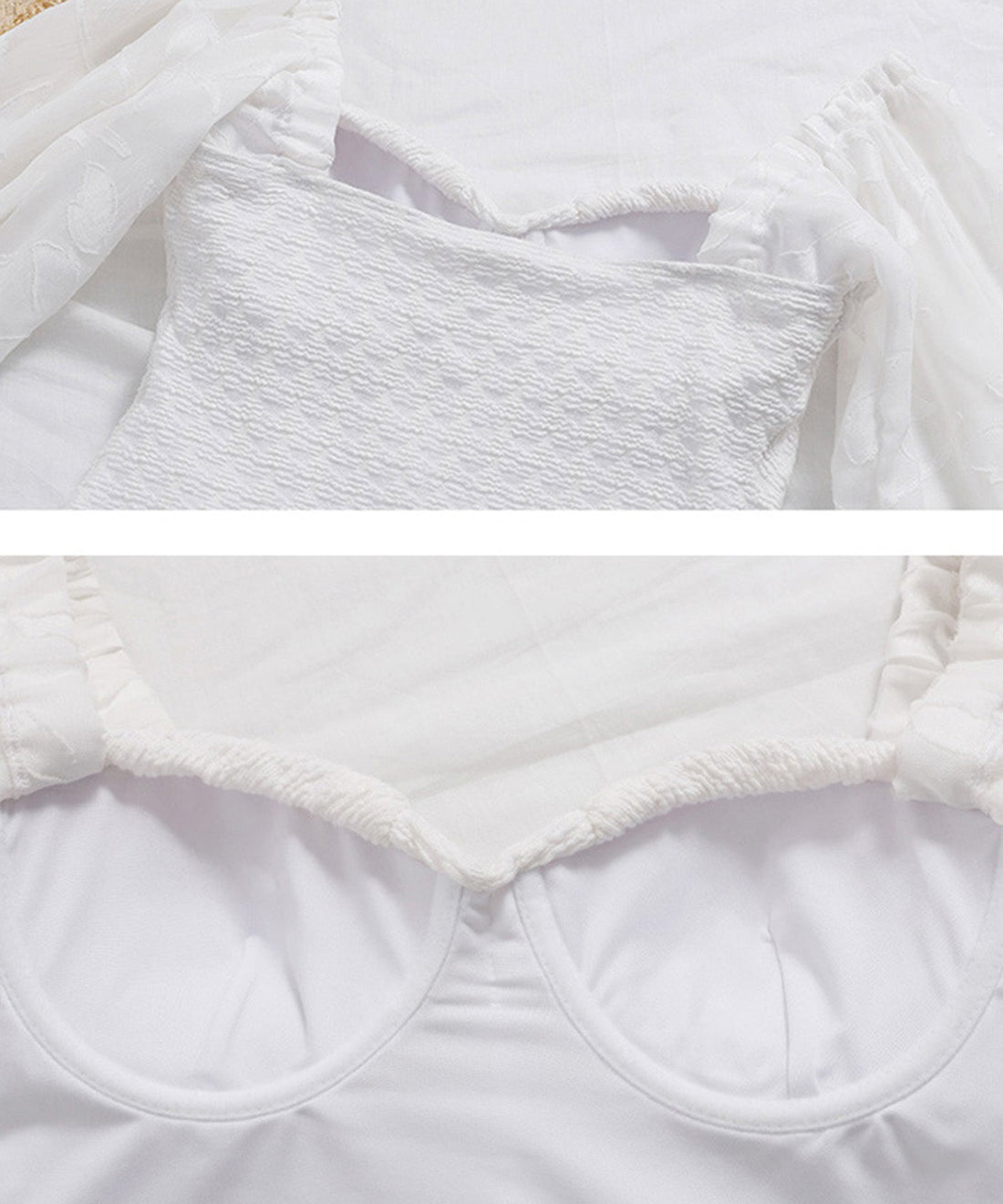 Gathered Volume-Sleeve One-Piece Swimsuit OEM ODM reference 13 - additional view 13