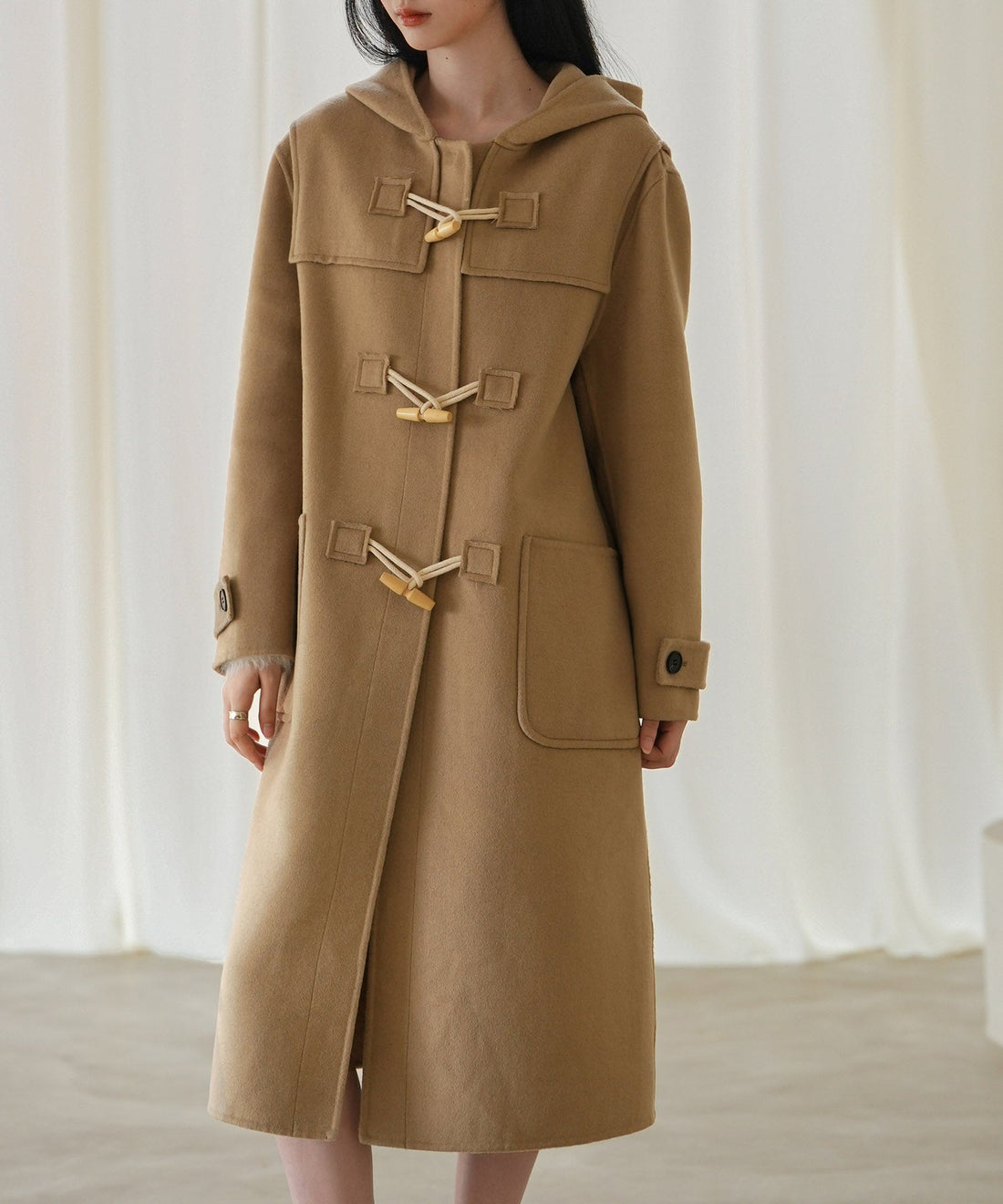 Hooded Long Coat with Toggle Fastenings OEM ODM reference 12 - additional view 12