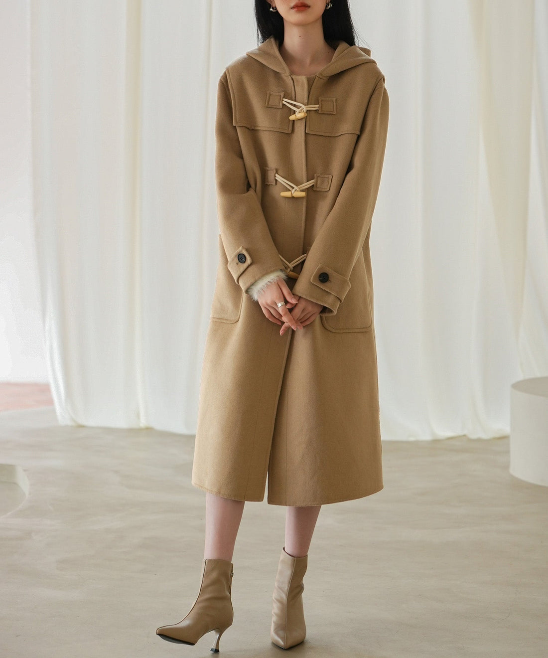 Hooded Long Coat with Toggle Fastenings OEM ODM reference 15 - additional view 15