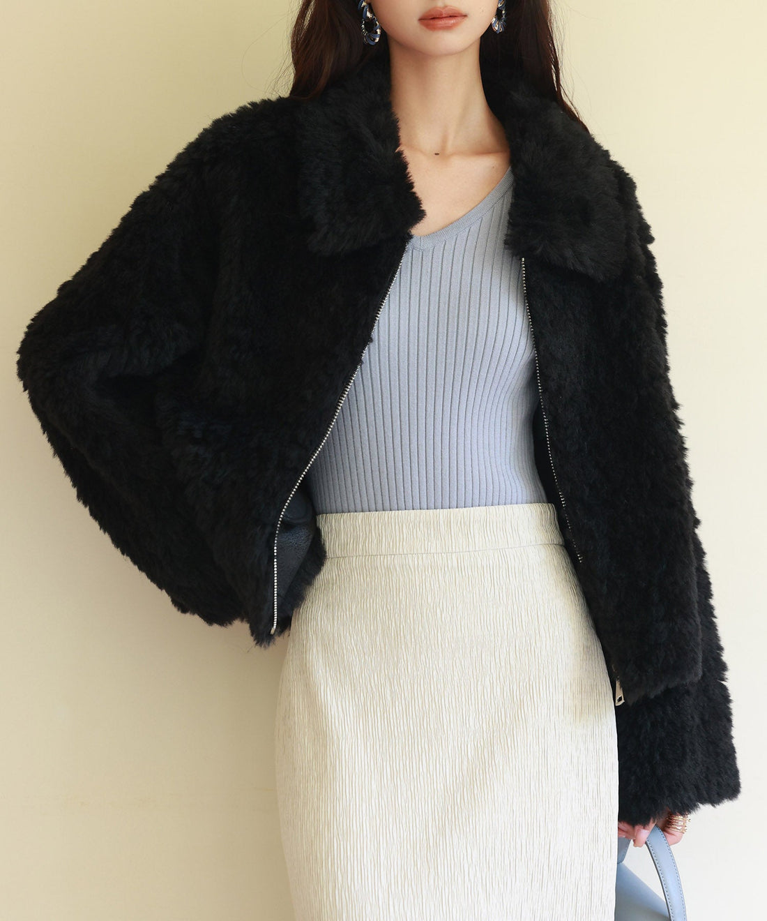 Plush Cropped Teddy-Fleece Coat OEM ODM reference 9 - additional view 9