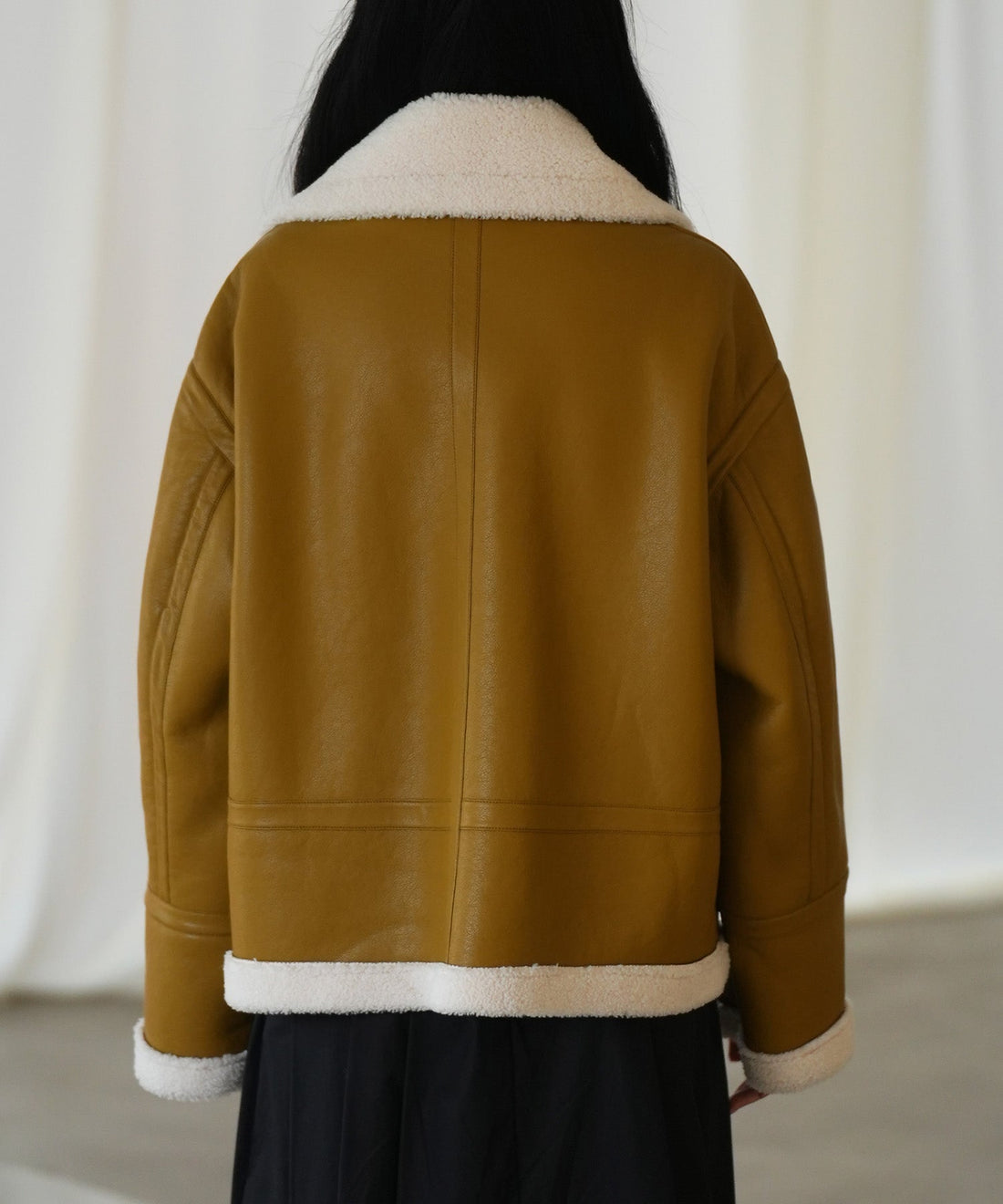 Faux-Leather Shearling Jacket OEM ODM reference 13 - additional view 13