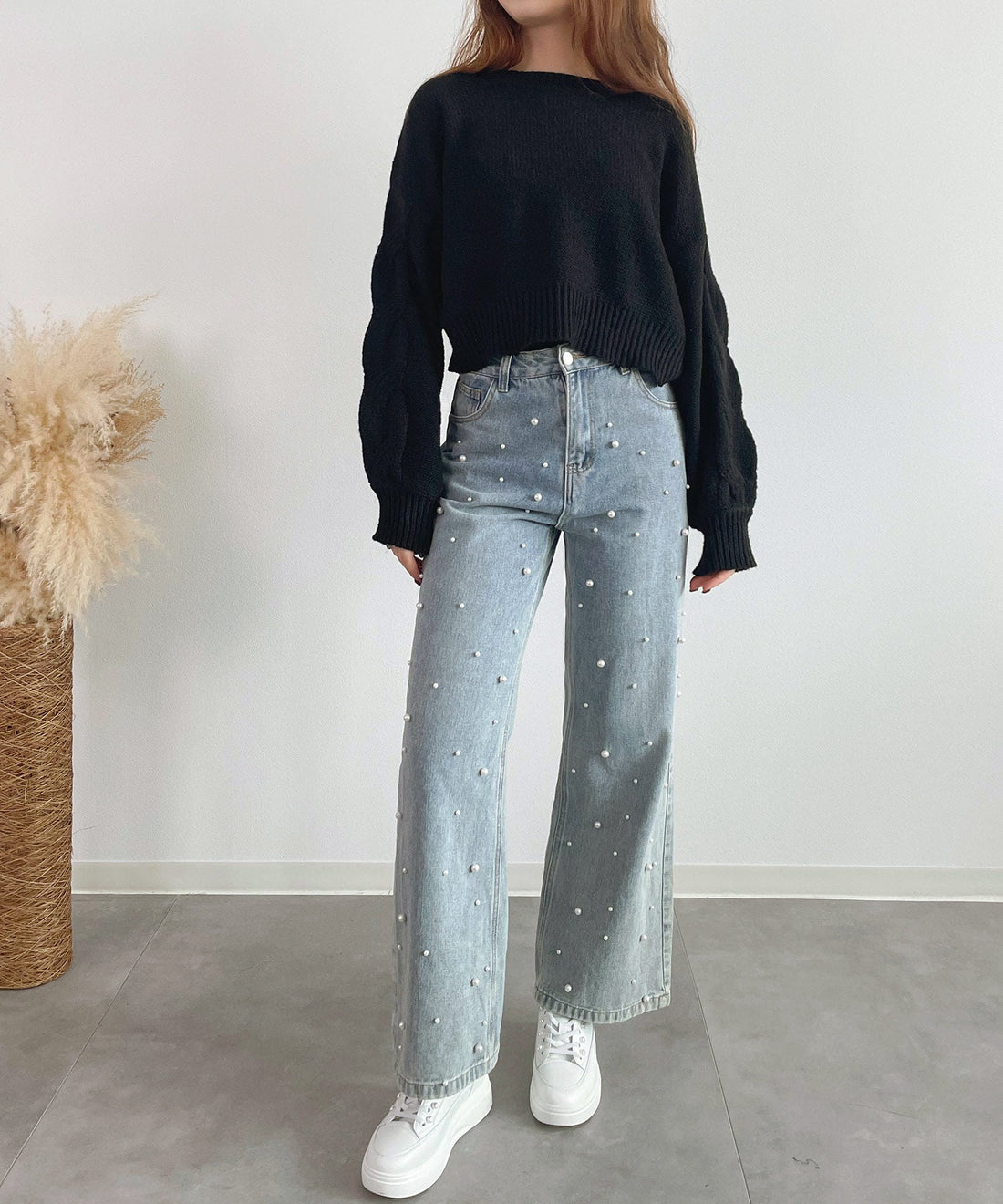 Reverse-Stockinette Cropped Knit Top OEM ODM reference 14 - additional view 14