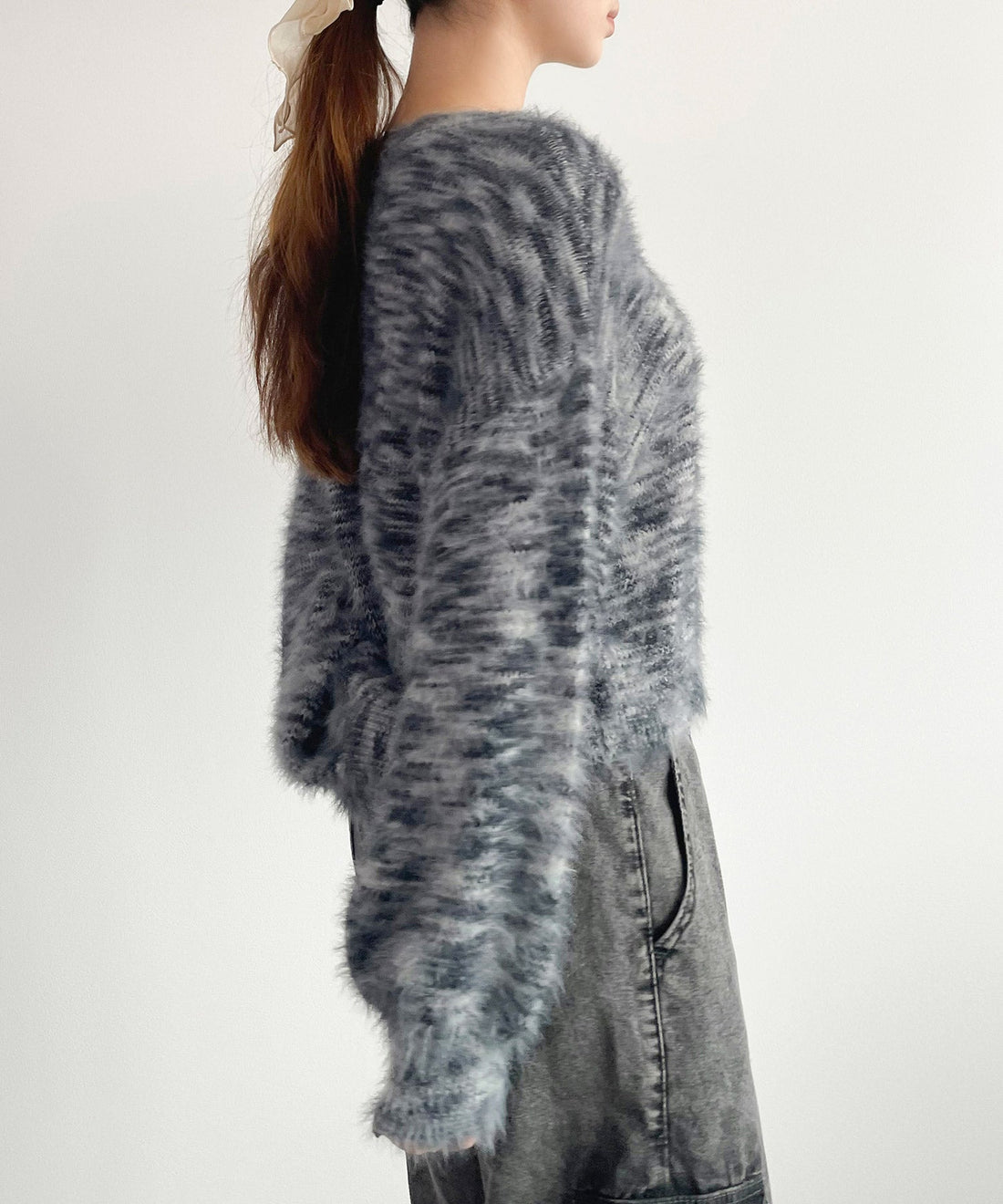 Shaggy Crew-Neck Knit Pullover OEM ODM reference 11 - additional view 11