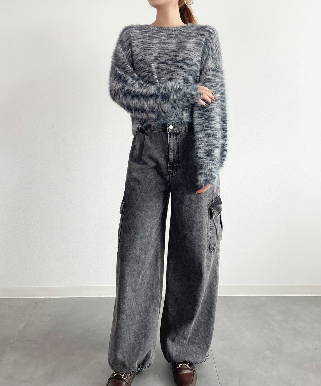 Shaggy Crew-Neck Knit Pullover OEM ODM reference 13 - additional view 13