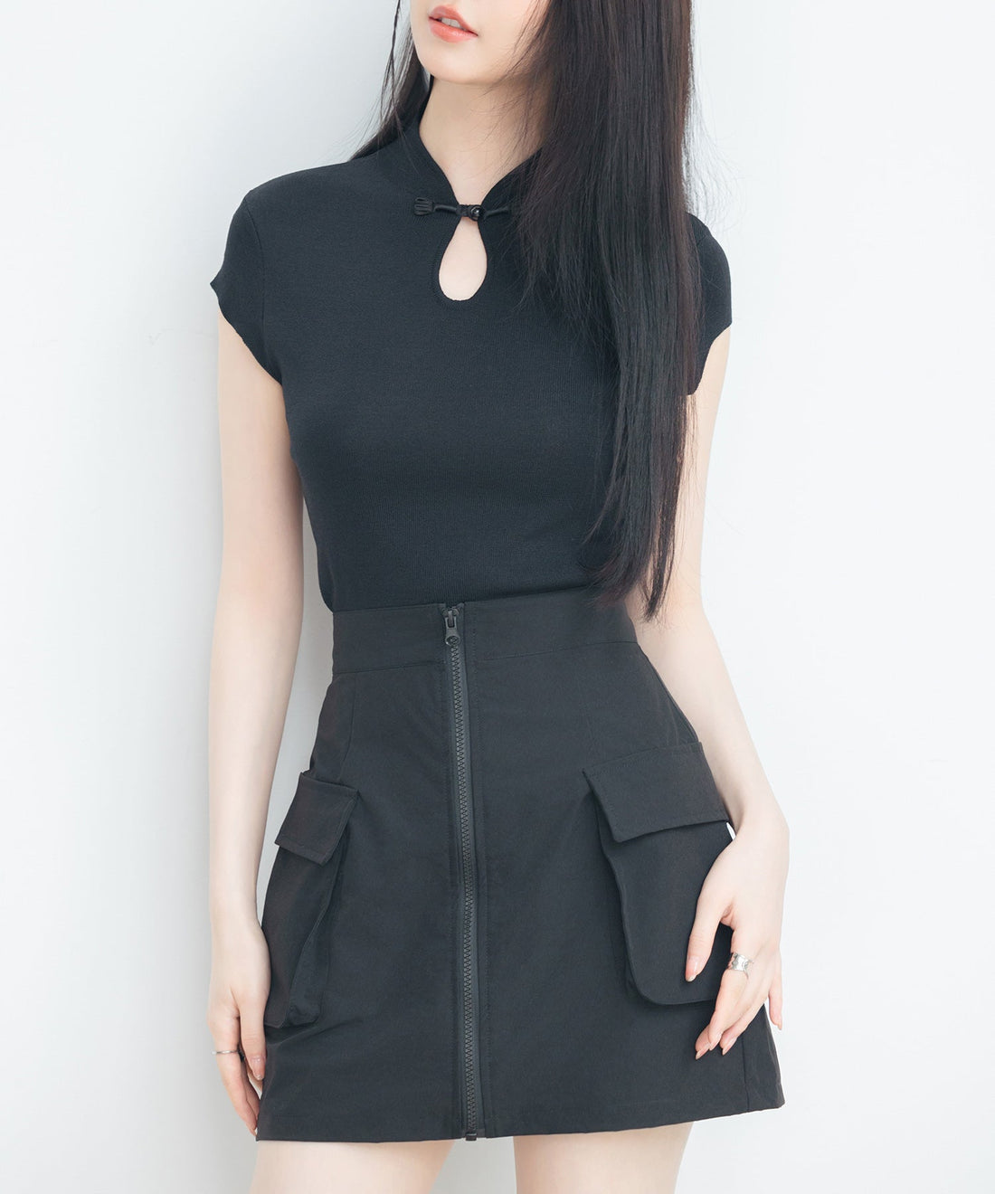 Nylon Cargo-Style Mini Skirt OEM ODM reference 14 - additional view 14