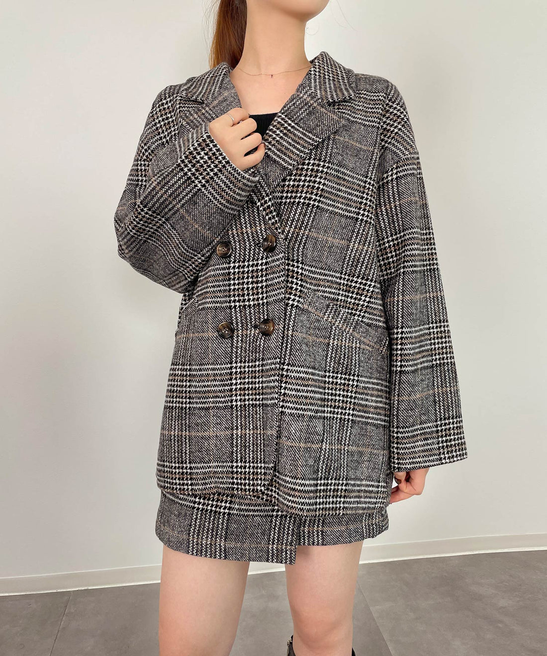Check-Pattern Mid-Length Jacket OEM ODM reference 9 - additional view 9