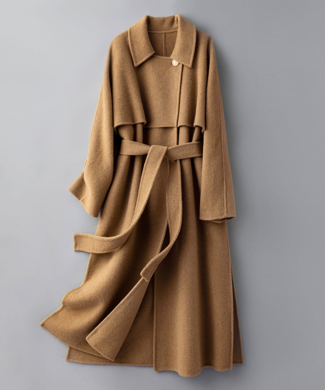 Wool-Blend Belted Yoke Coat OEM ODM reference 15 - additional view 15