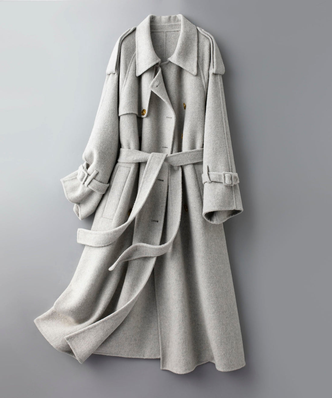 Trench-Inspired Double-Face Long Coat OEM ODM reference 12 - additional view 12