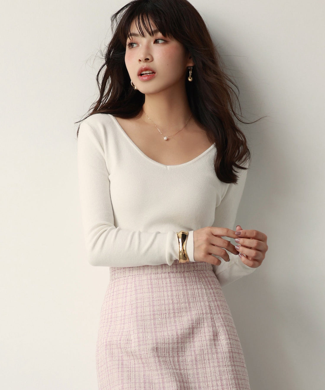 Compact V-Neck Knit Pullover OEM ODM reference 8 - additional view 8