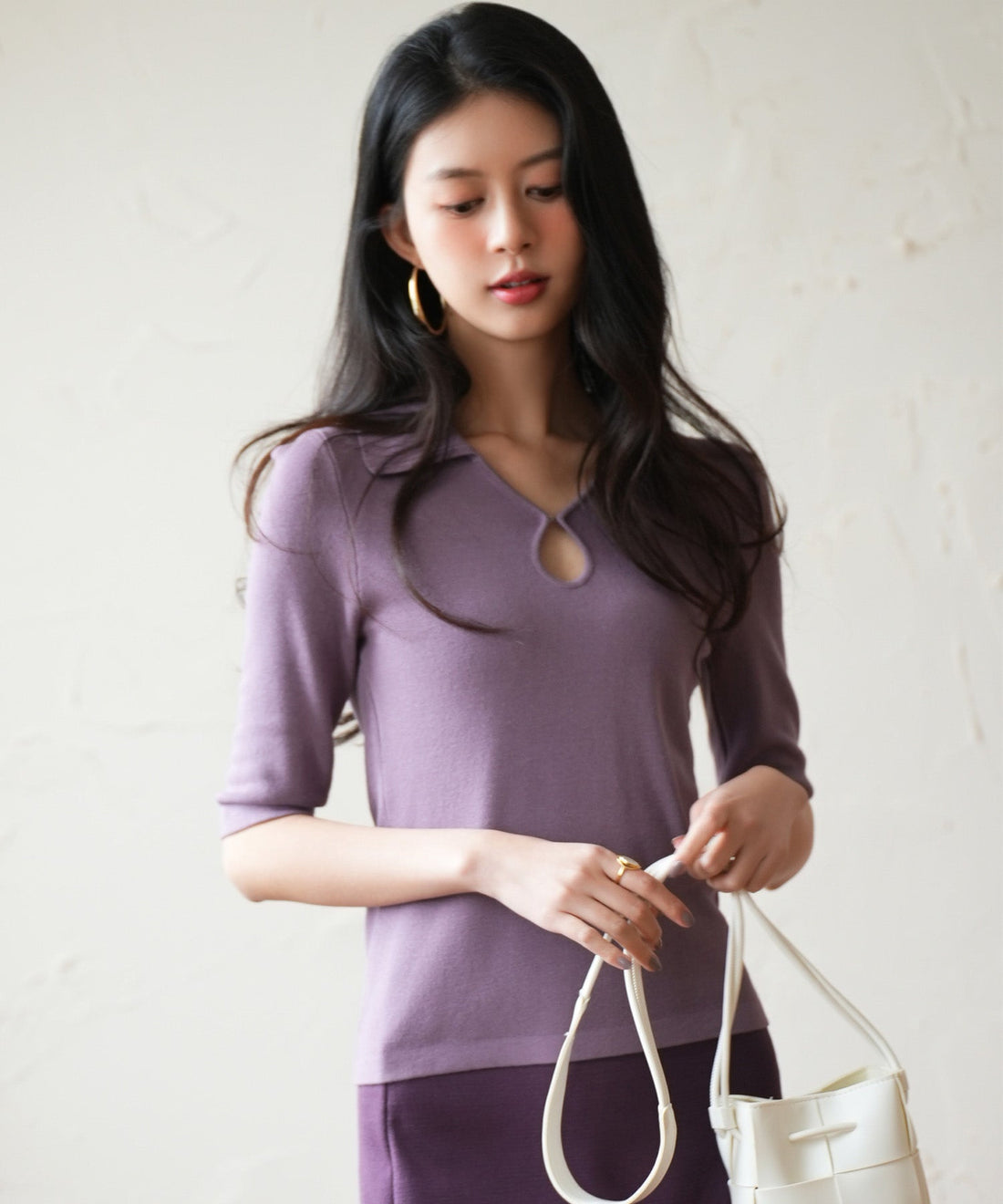 Cool-Touch Polo-Neck Half-Sleeve Knit Top OEM ODM reference 15 - additional view 15