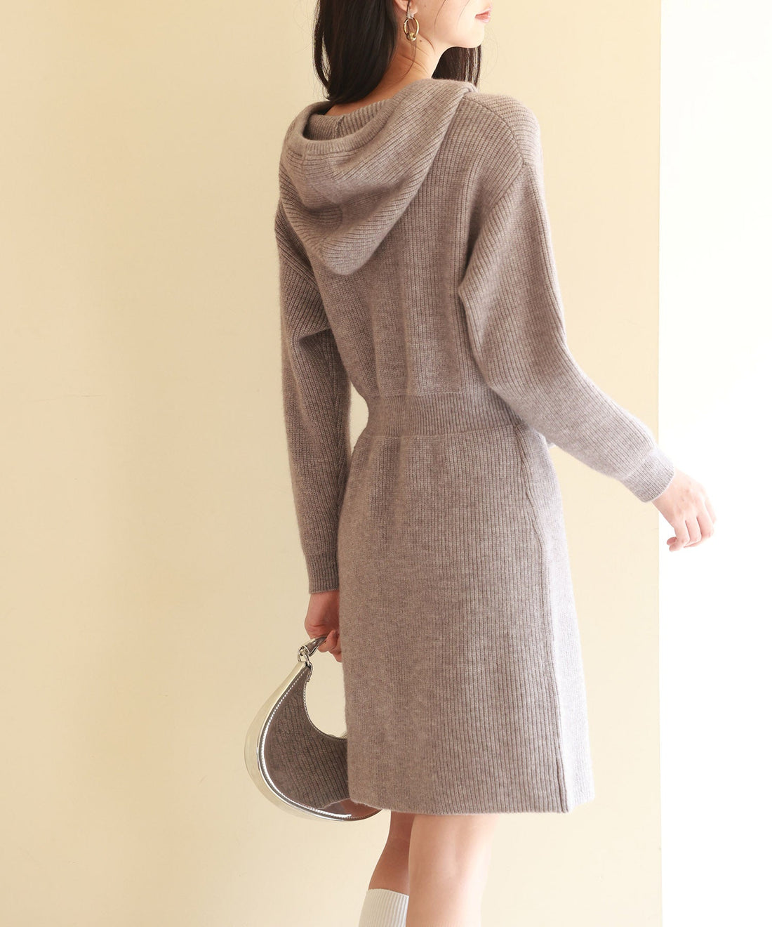 Hooded Knit Mini Dress OEM ODM reference 13 - additional view 13