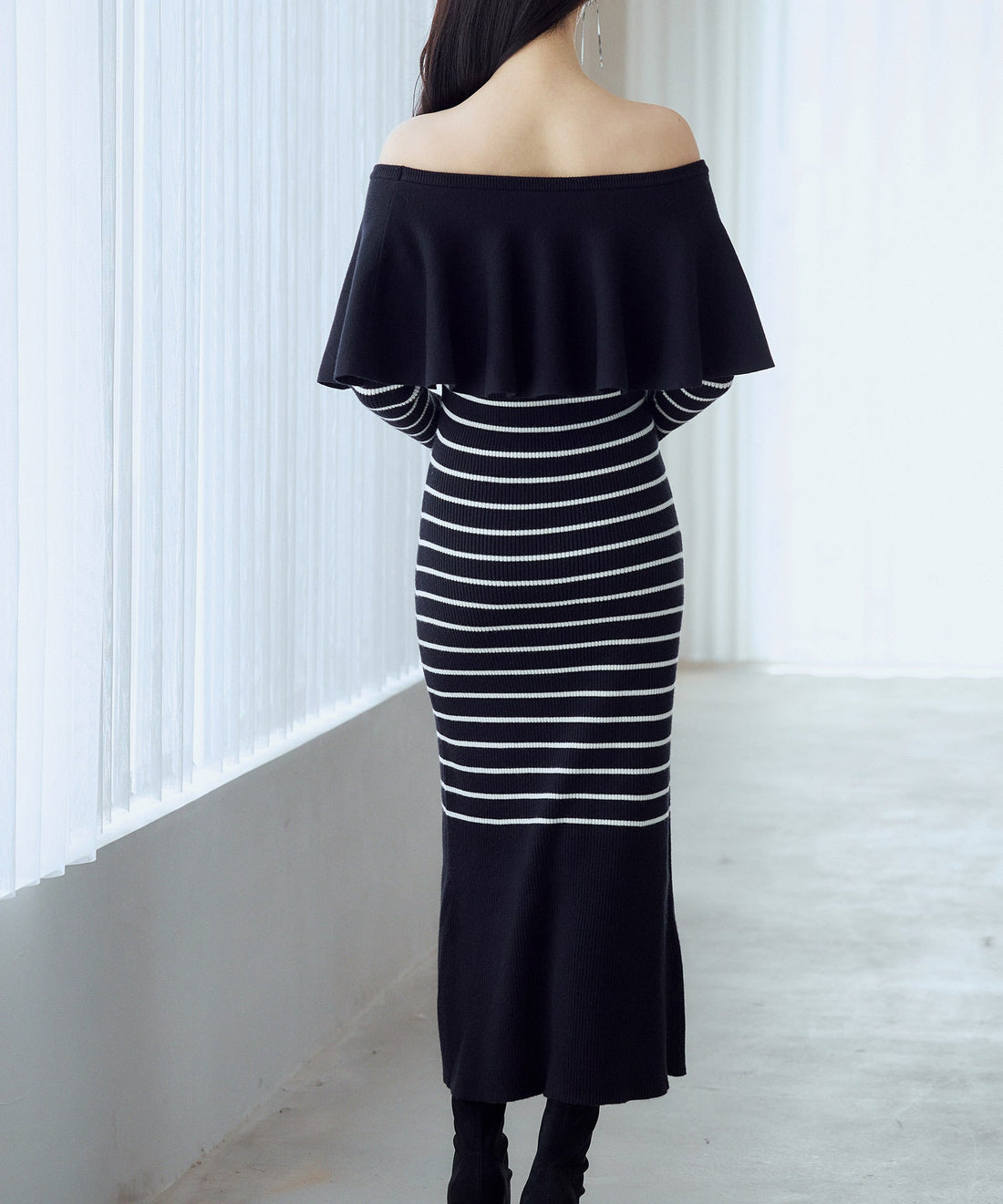 2-Way Cape-Collar Knit Dress OEM ODM reference 12 - additional view 12
