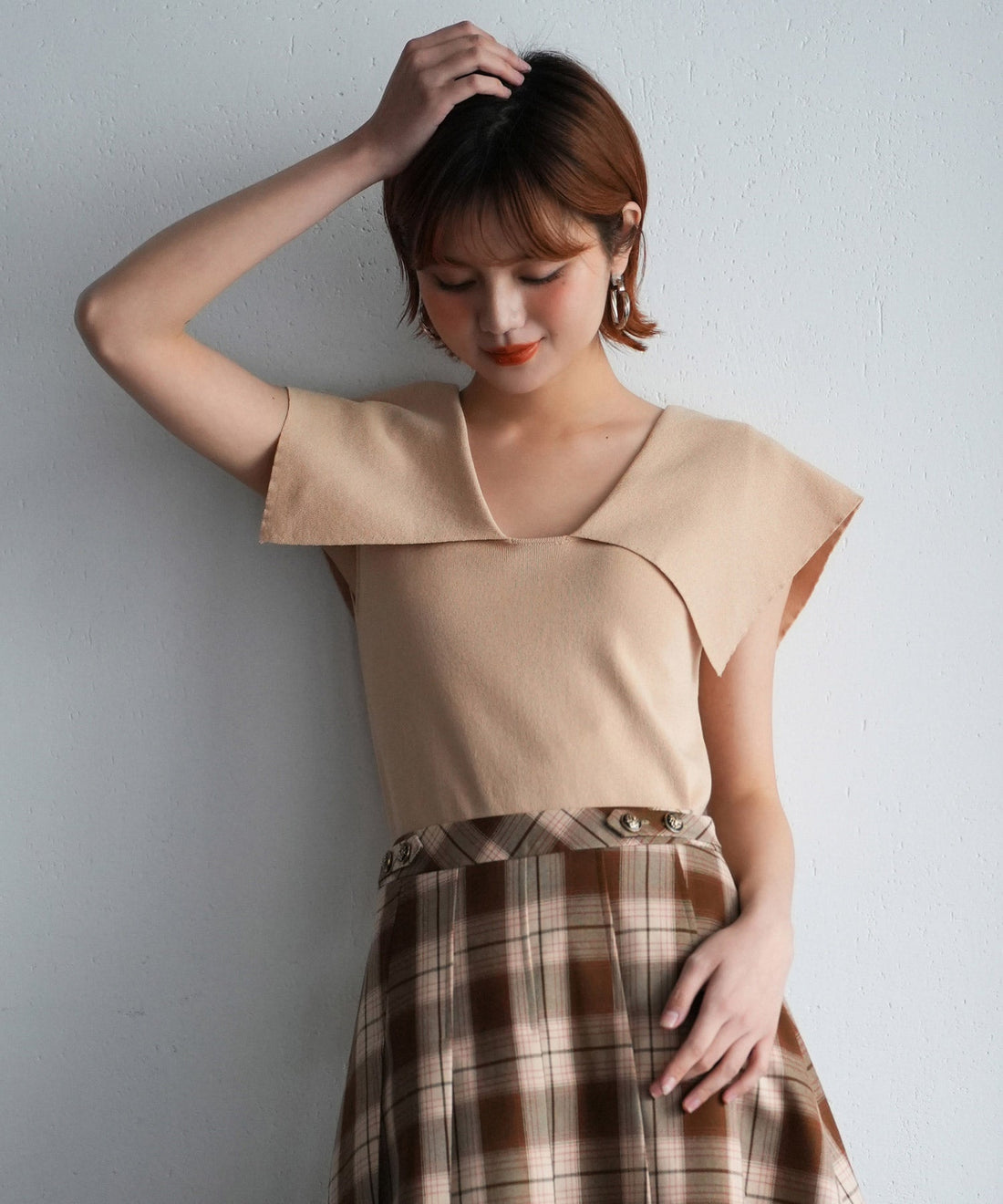 Oversized-Collar Summer Knit Top OEM ODM reference 9 - additional view 9