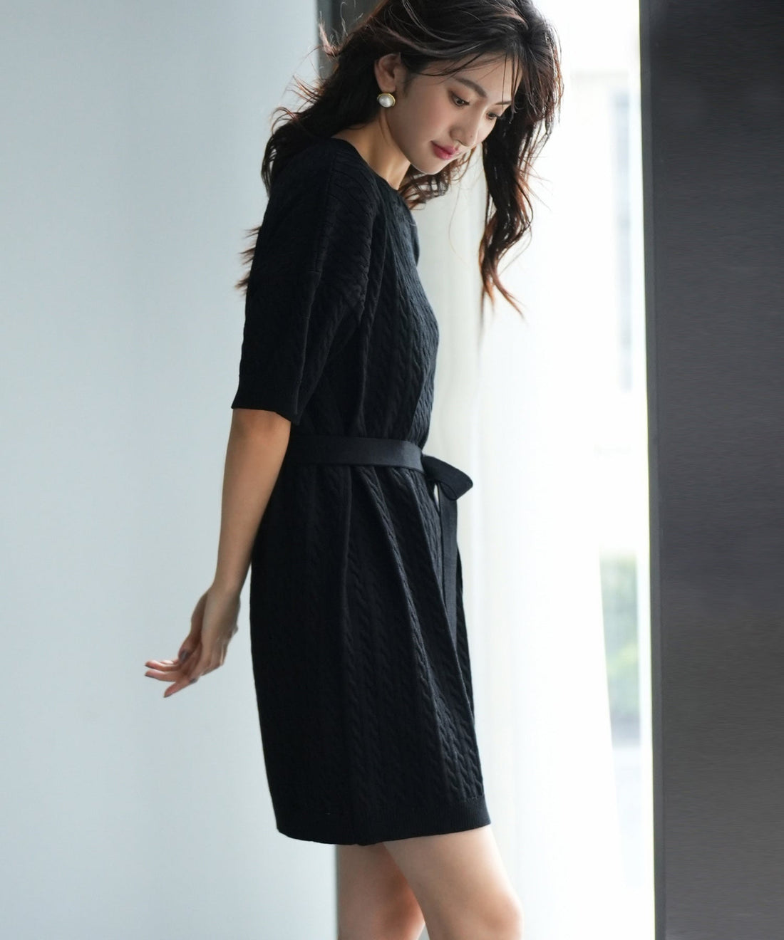 2-Way Knit Mini Dress with Arm Warmers OEM ODM reference 13 - additional view 13
