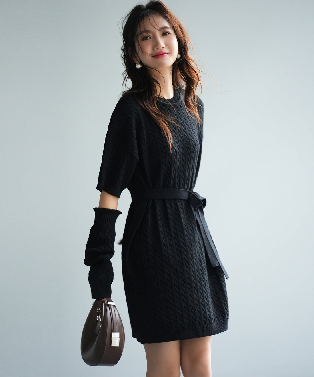 2-Way Knit Mini Dress with Arm Warmers OEM ODM reference 9 - additional view 9