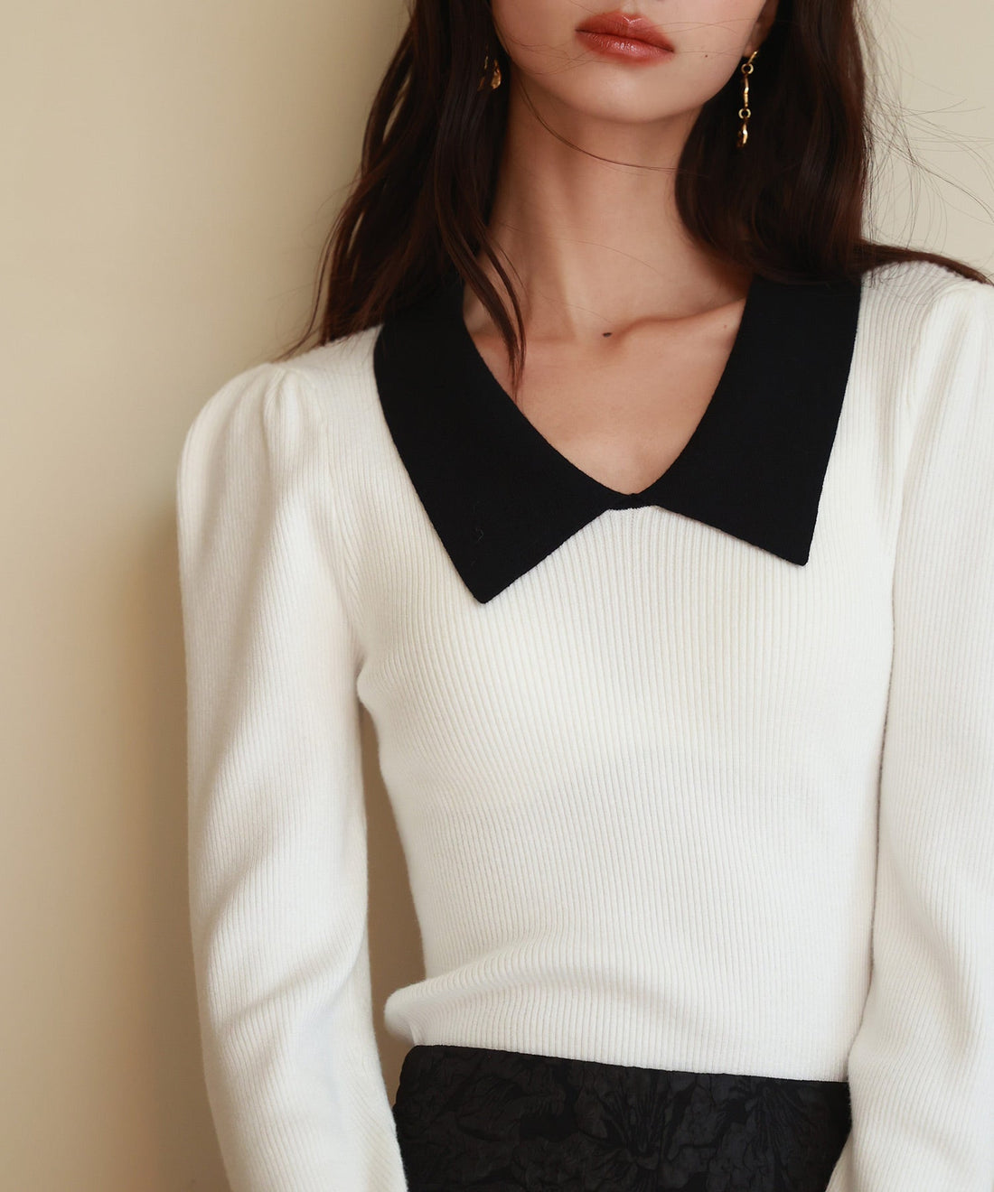Collared Rib-Knit Top OEM ODM reference 9 - additional view 9