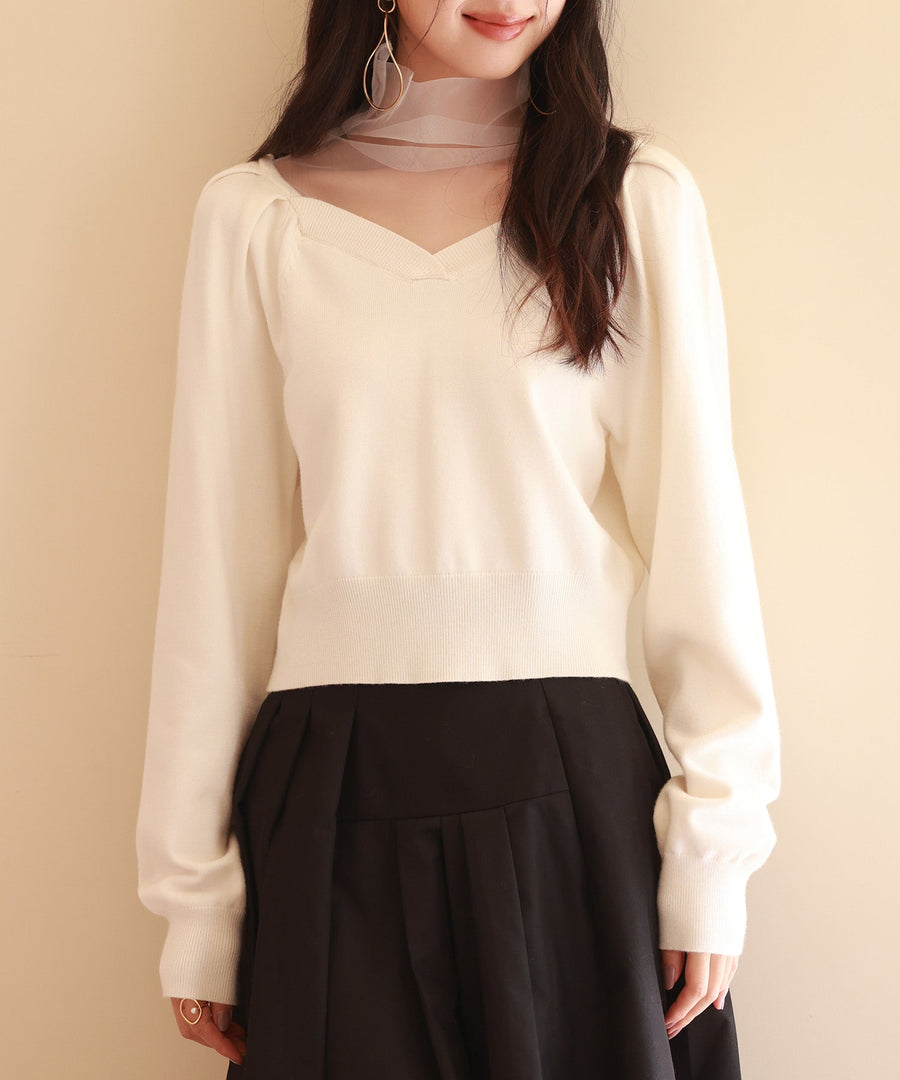Layered-Effect Knit Pullover OEM ODM reference 1