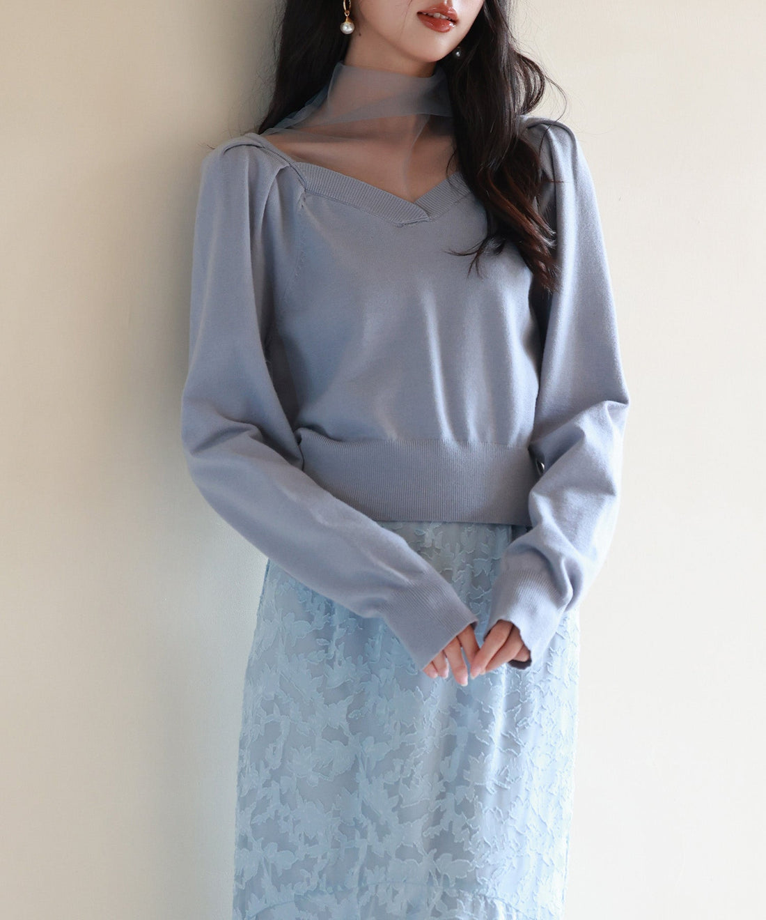 Layered-Effect Knit Pullover OEM ODM reference 15 - additional view 15
