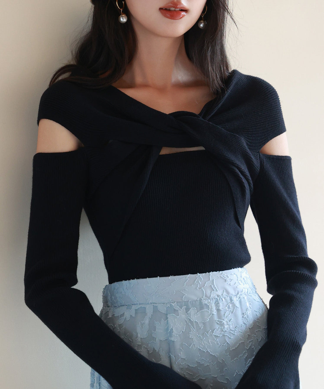 2-Way Flared-Cuff Knit Pullover OEM ODM reference 12 - additional view 12
