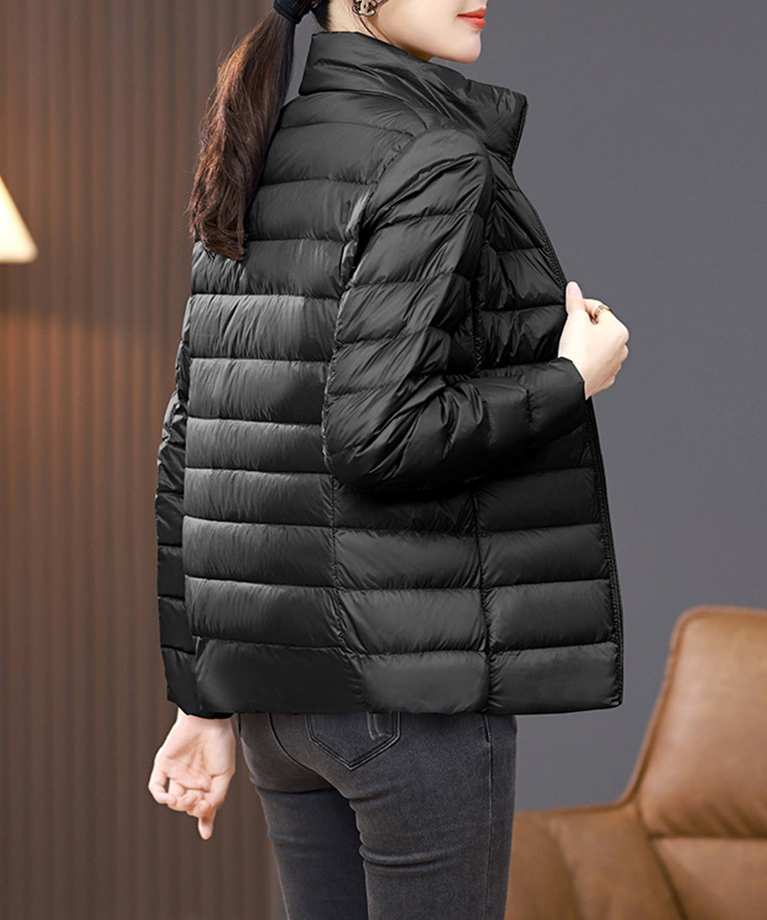 Packable High-Neck Lightweight Down Jacket OEM ODM reference 9 - additional view 9