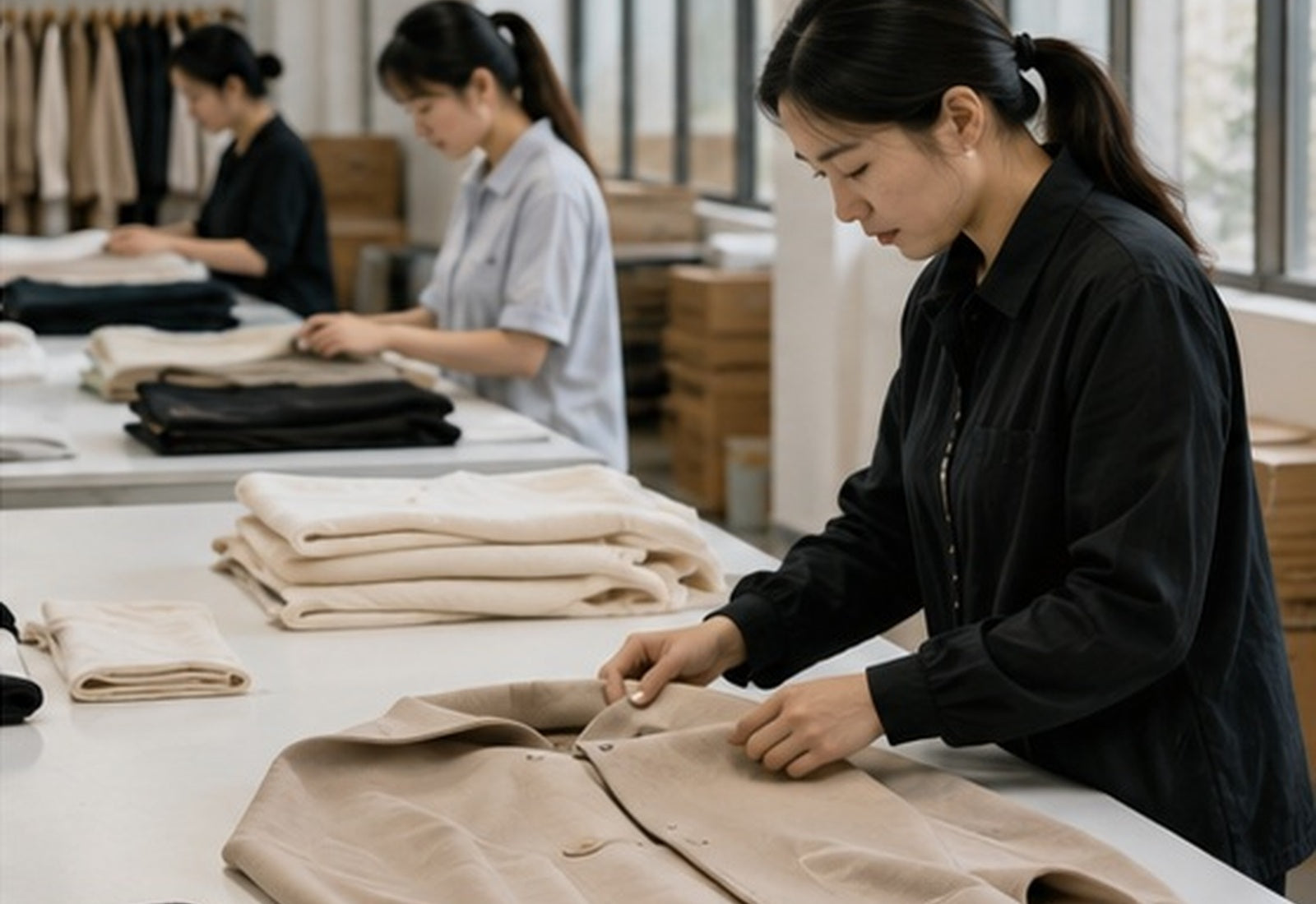 Garment inspection and finishing control