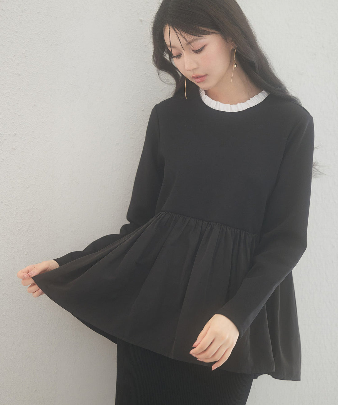 Detachable-Collar 2-Way Peplum Top OEM ODM reference 10 - additional view 10