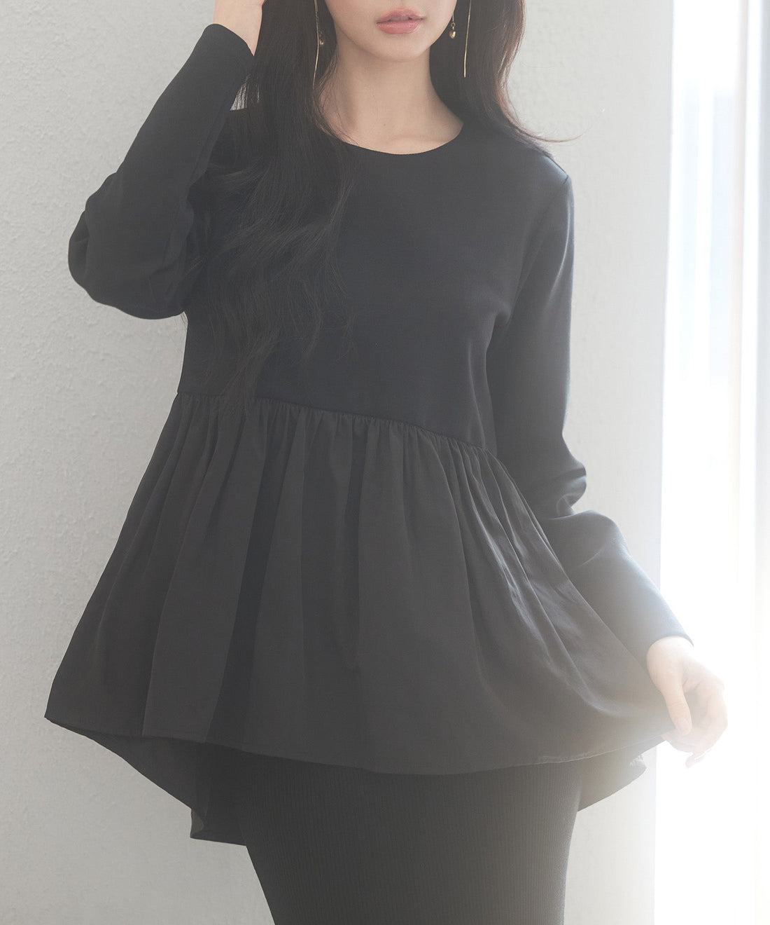 Detachable-Collar 2-Way Peplum Top OEM ODM reference 11 - additional view 11
