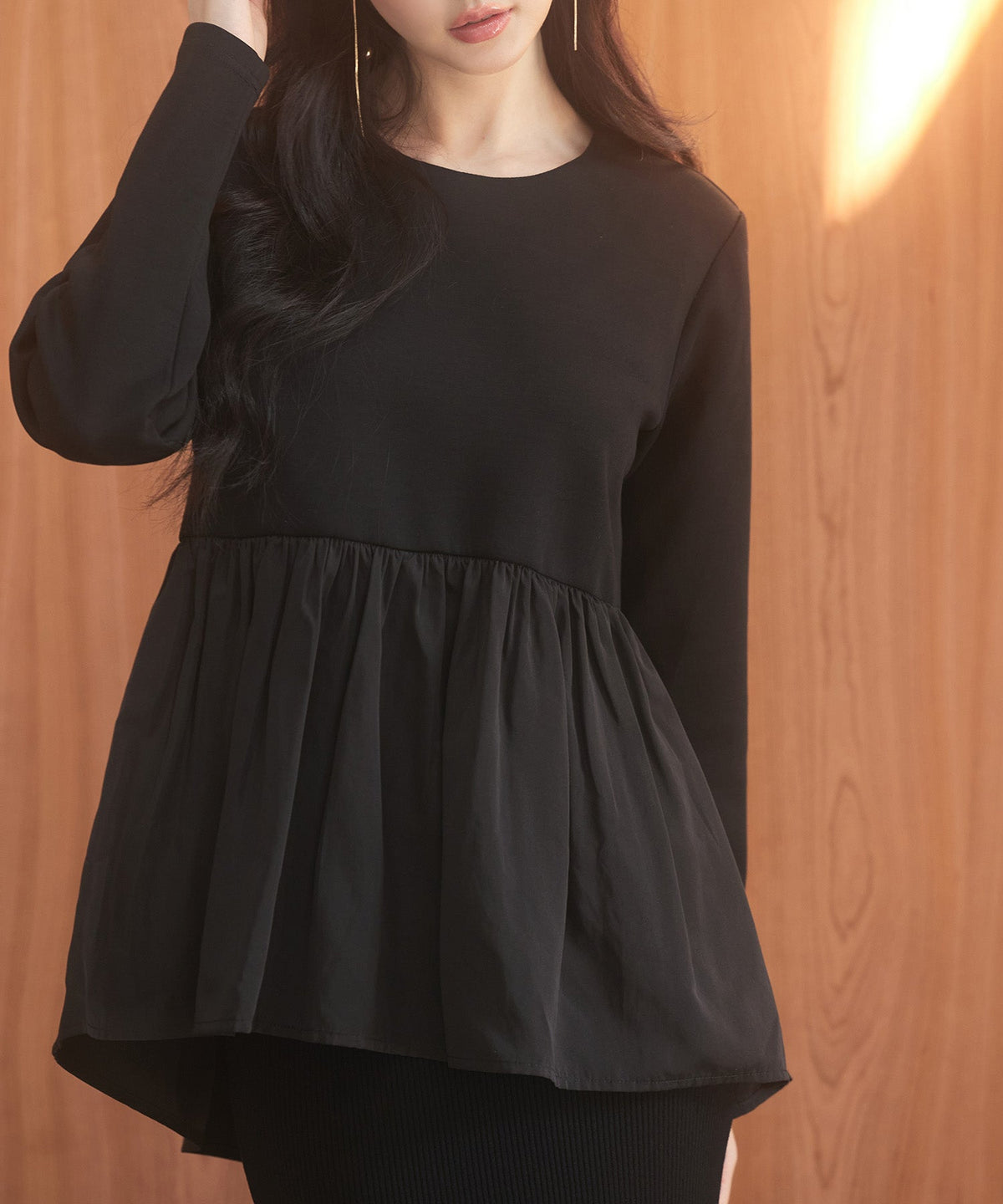Detachable-Collar 2-Way Peplum Top OEM ODM reference 1