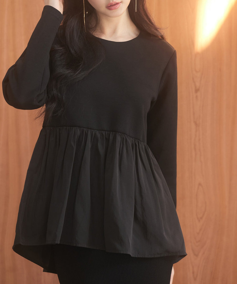 Detachable-Collar 2-Way Peplum Top OEM ODM reference 1