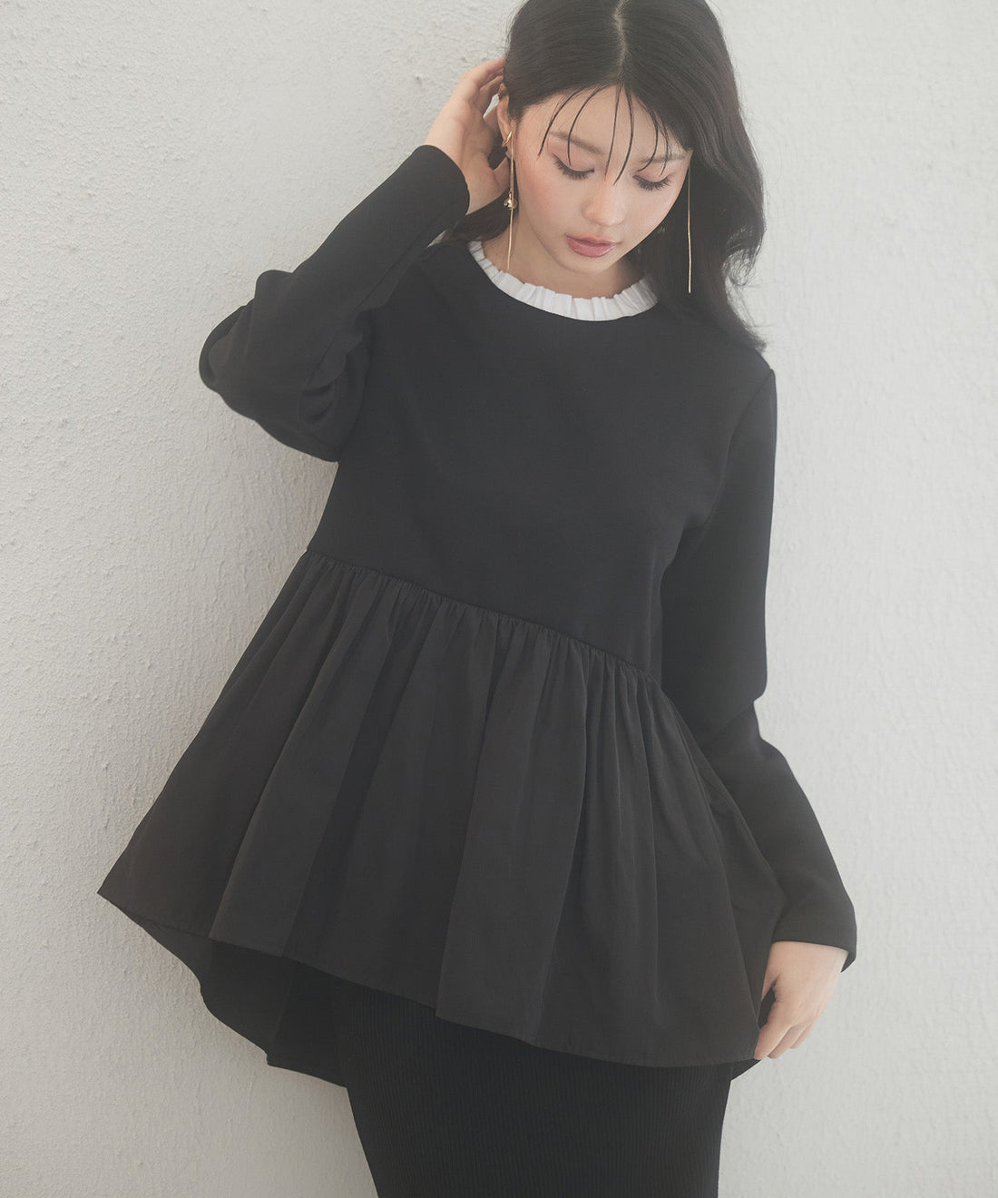 Detachable-Collar 2-Way Peplum Top OEM ODM reference 8 - additional view 8