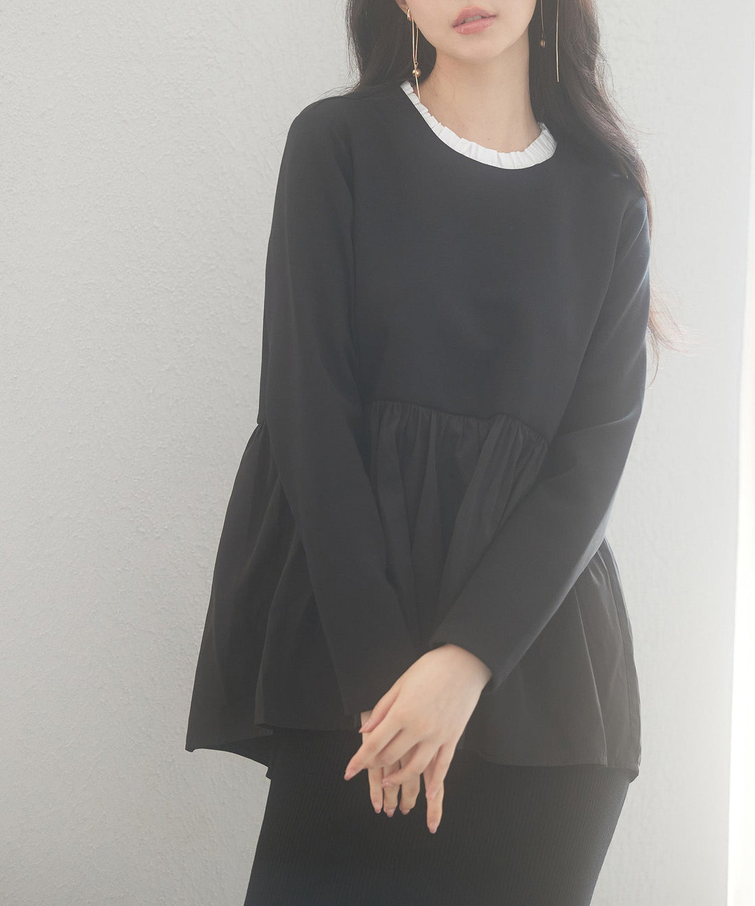 Detachable-Collar 2-Way Peplum Top OEM ODM reference 9 - additional view 9