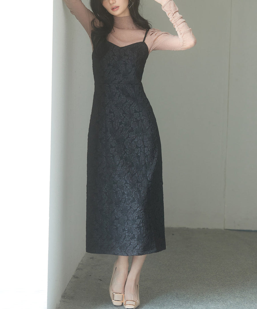 Jacquard Back-Slit Camisole Dress OEM ODM reference 1