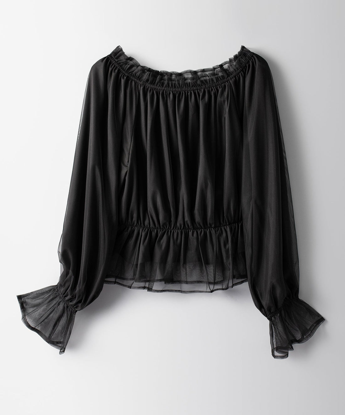 2-Way Neck Tulle Peplum Blouse OEM ODM reference 14 - additional view 14