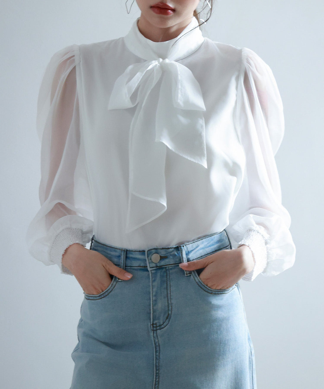 3-Way Organza Bow Blouse OEM ODM reference 10 - additional view 10