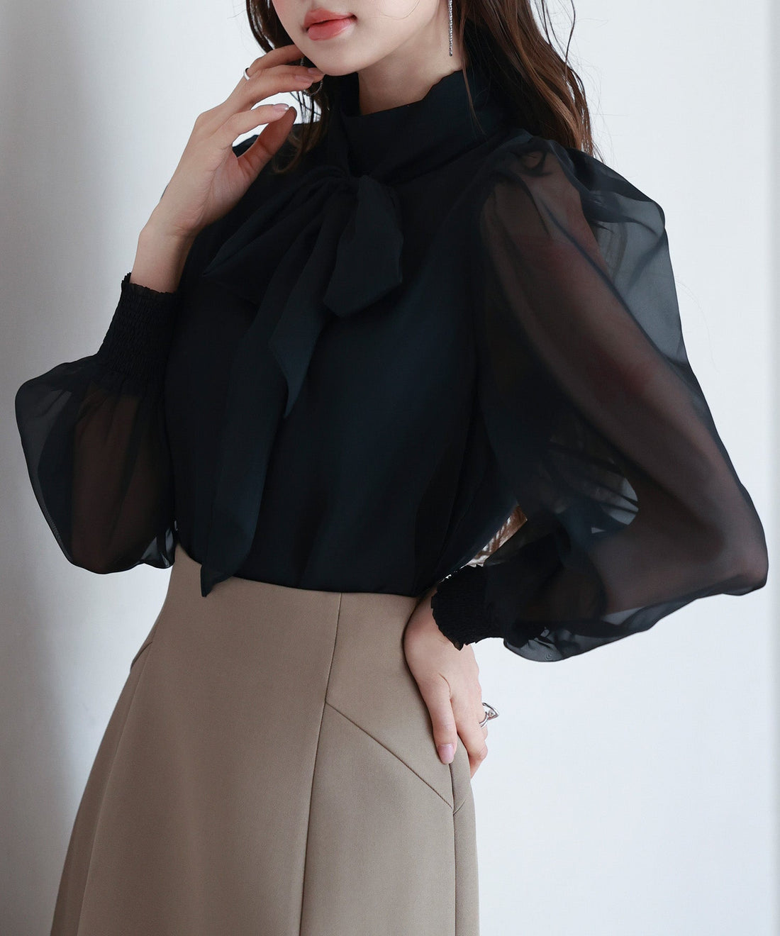 3-Way Organza Bow Blouse OEM ODM reference 14 - additional view 14
