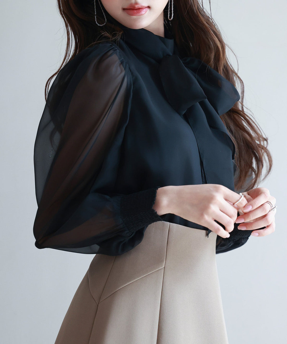 3-Way Organza Bow Blouse OEM ODM reference 15 - additional view 15