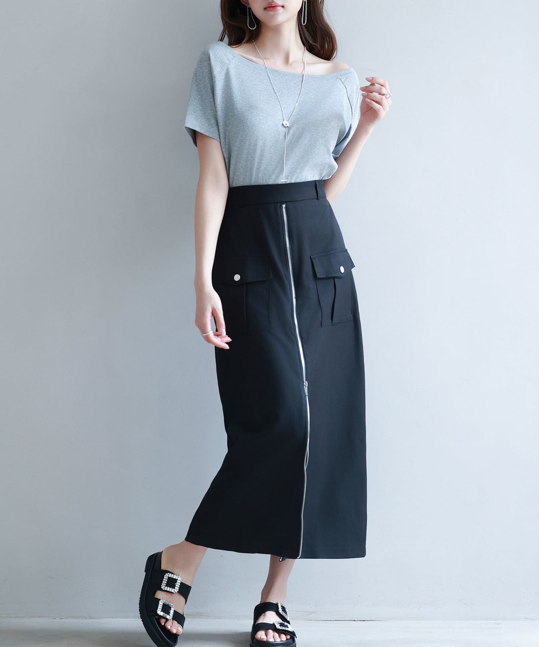 High-Waist Long Fitted Skirt OEM ODM reference 10 - additional view 10