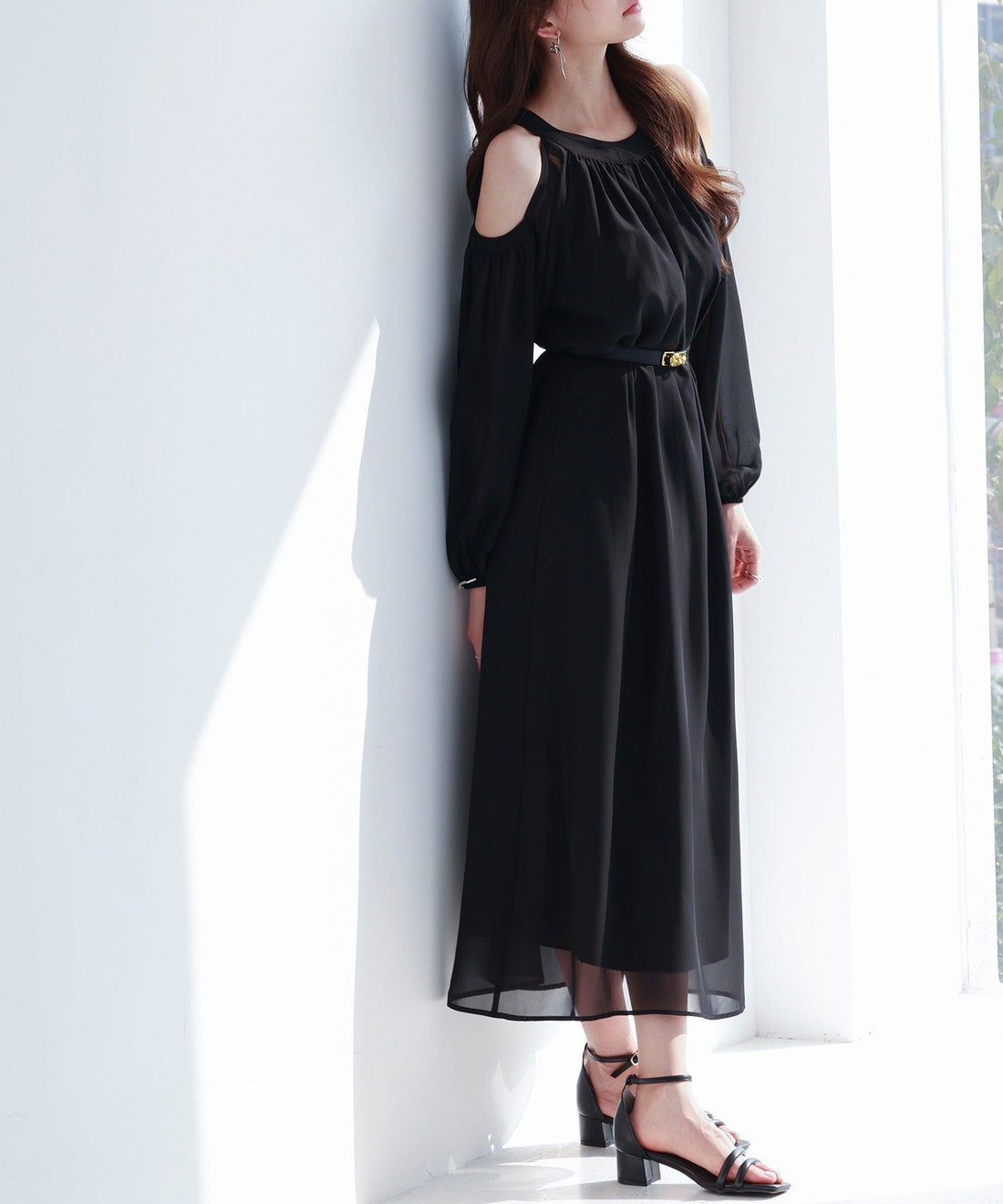 Belted Chiffon Dress OEM ODM reference 11 - additional view 11