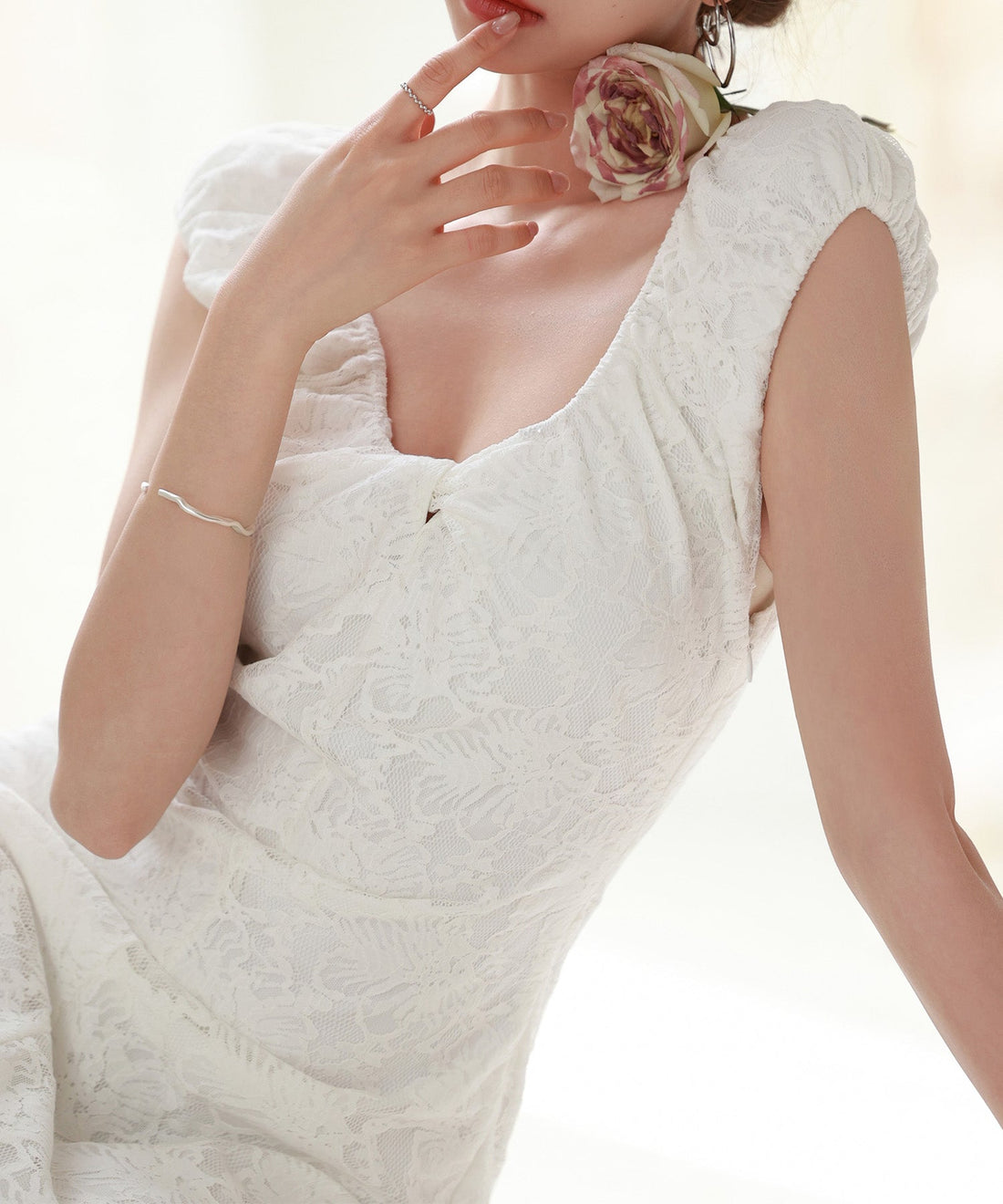 A-Line Midi Full-Lace Dress OEM ODM reference 10 - additional view 10