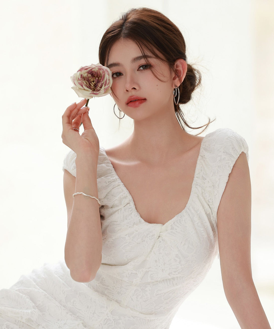 A-Line Midi Full-Lace Dress OEM ODM reference 8 - additional view 8
