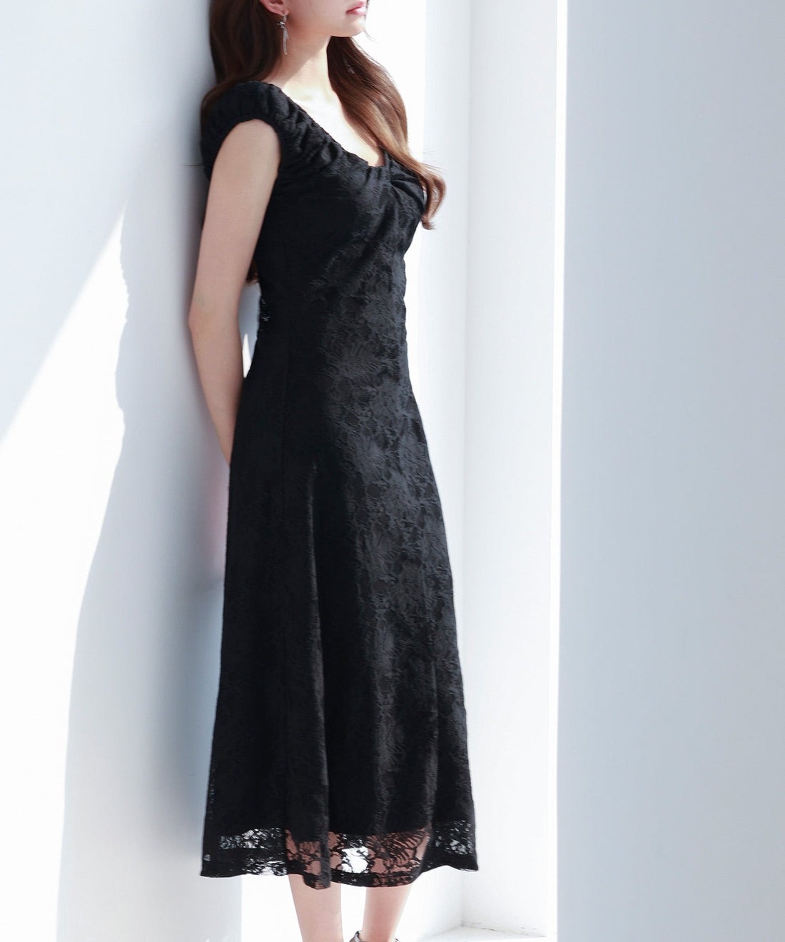 A-Line Midi Full-Lace Dress OEM ODM reference 13 - additional view 13
