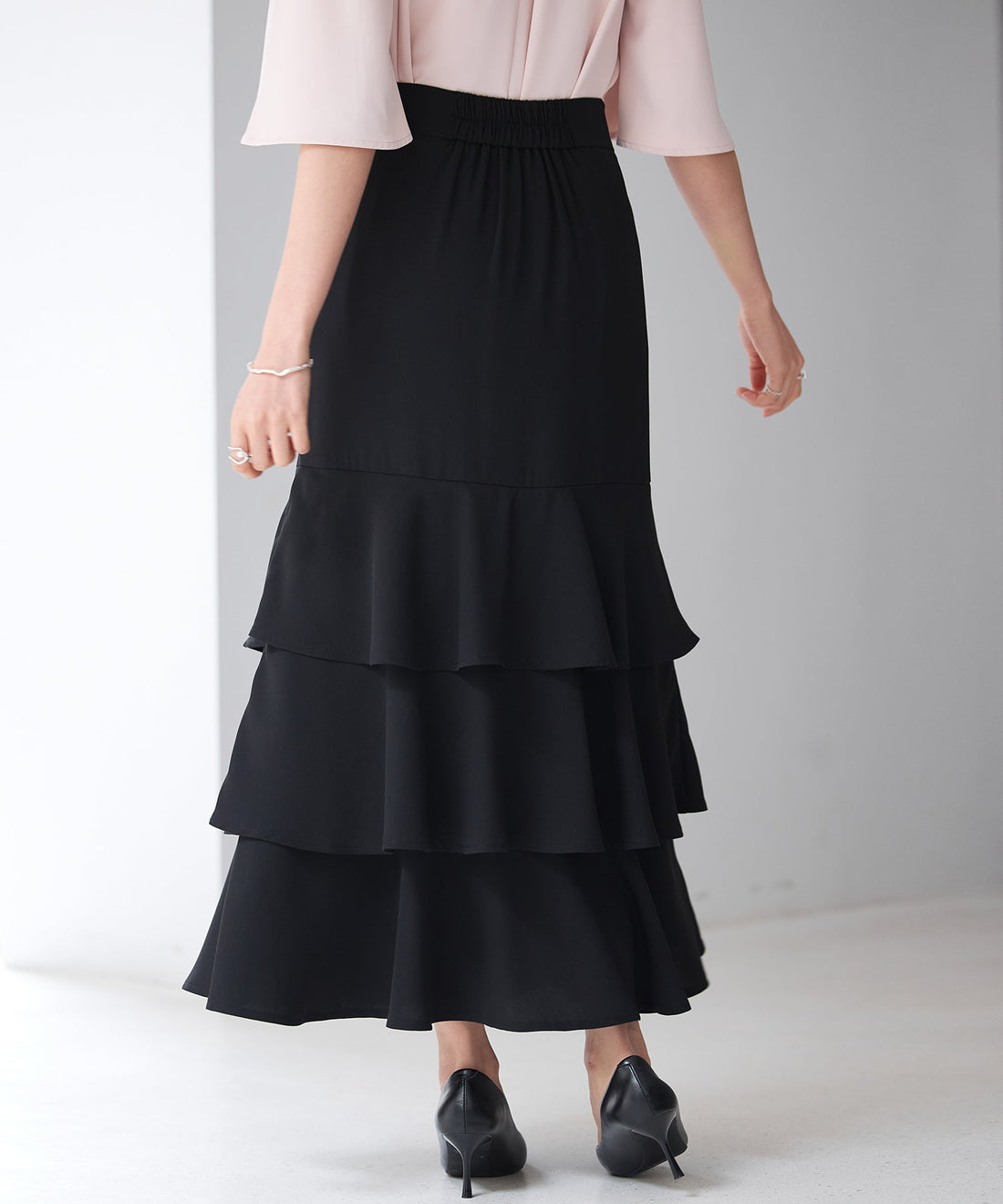Ruffled Tiered Maxi Skirt OEM ODM reference 14 - additional view 14