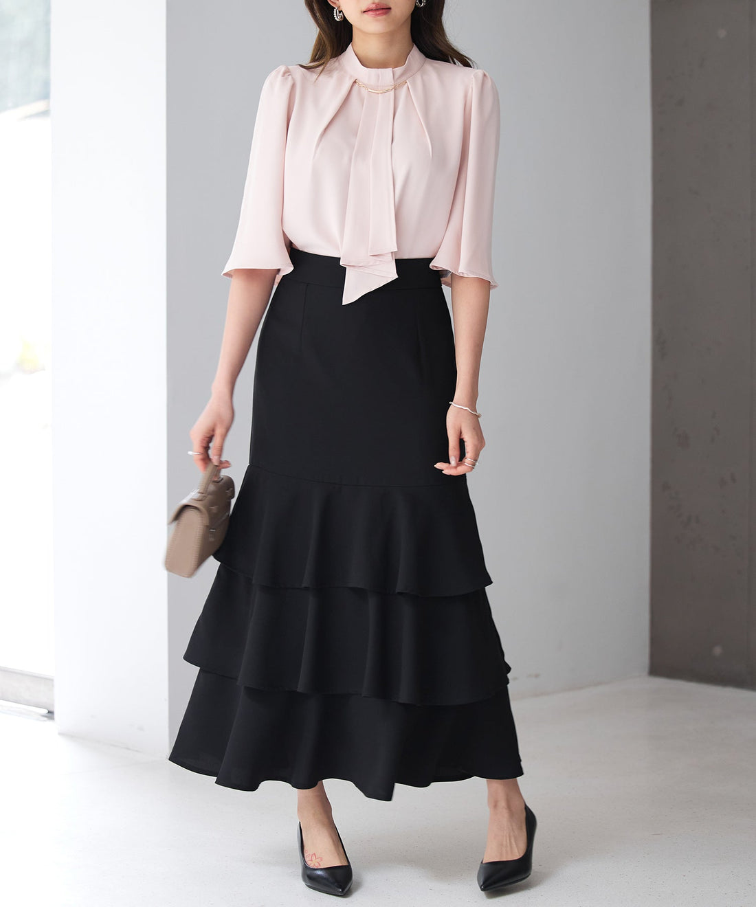 Ruffled Tiered Maxi Skirt OEM ODM reference 15 - additional view 15