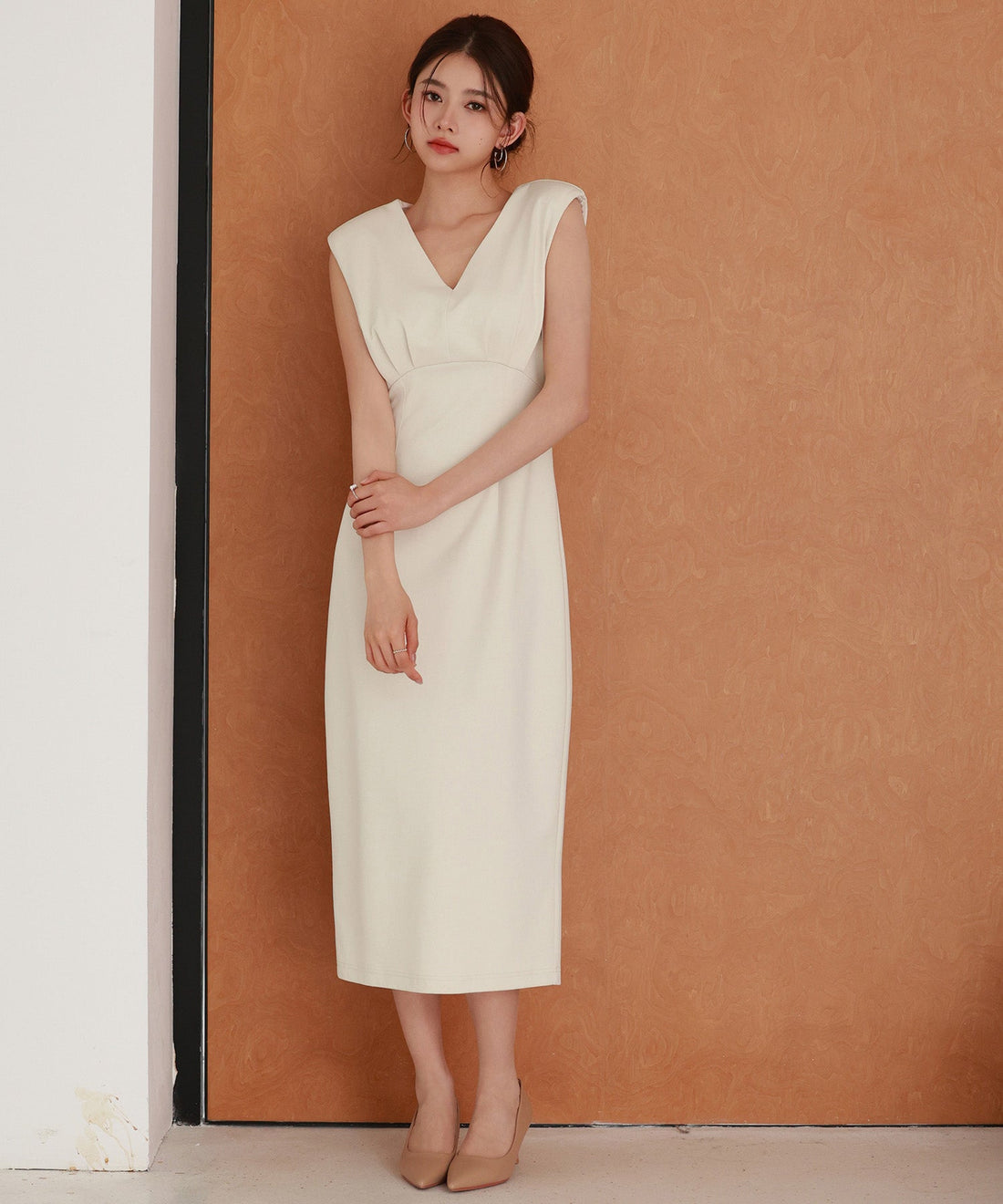 Deep V-Neck Jersey Dress OEM ODM reference 15 - additional view 15