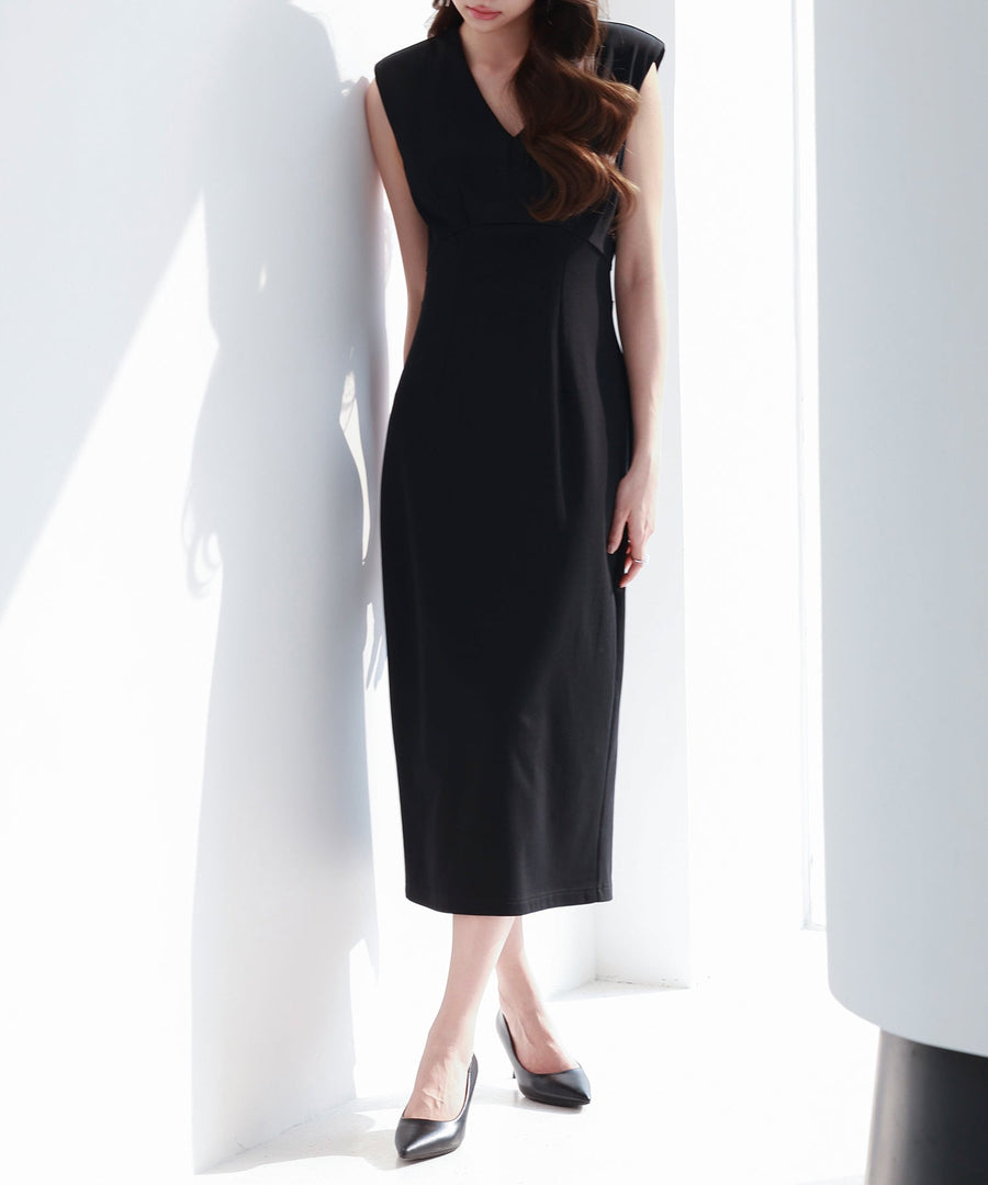 Deep V-Neck Jersey Dress OEM ODM reference 1