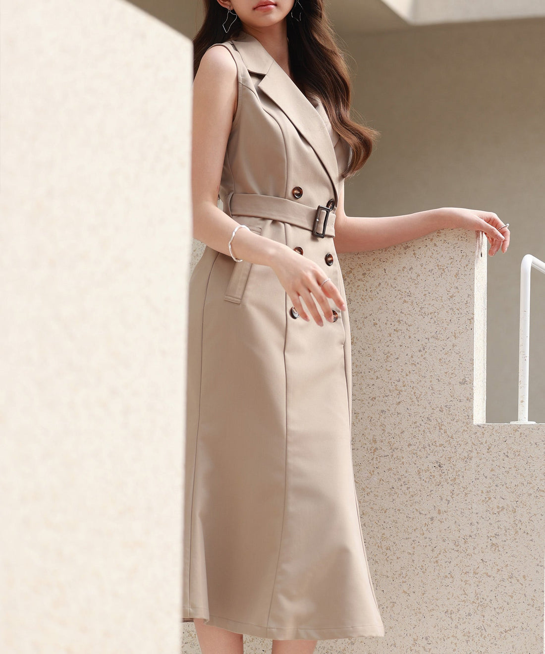 Sleeveless Mermaid Trench-Style Dress OEM ODM reference 12 - additional view 12