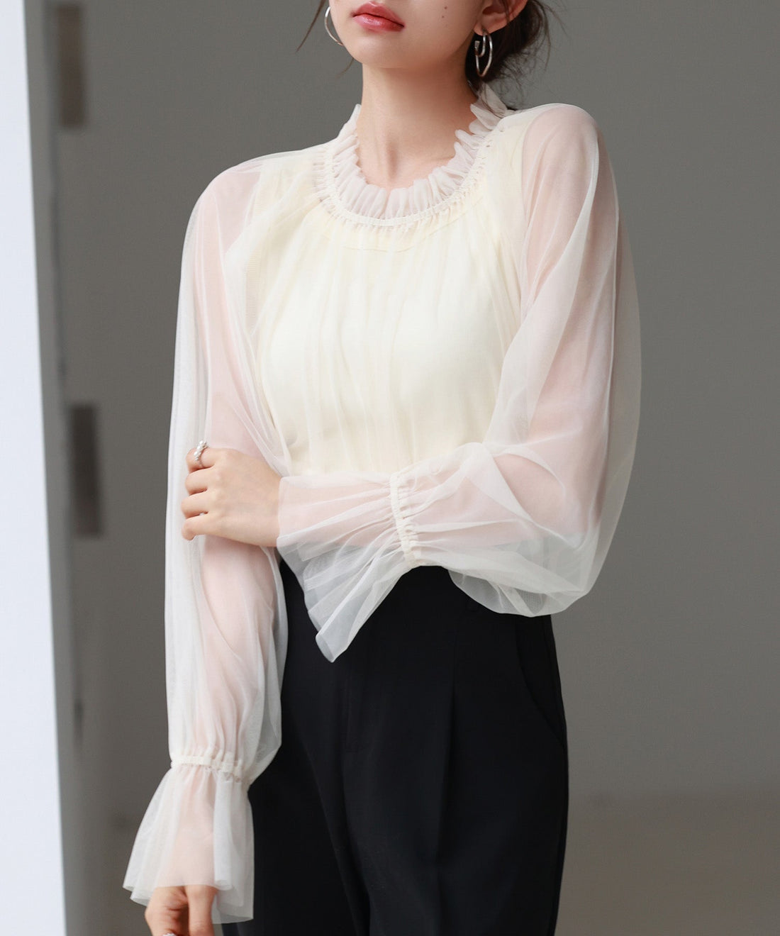Sleeveless Top & Tulle Blouse Set OEM ODM reference 9 - additional view 9