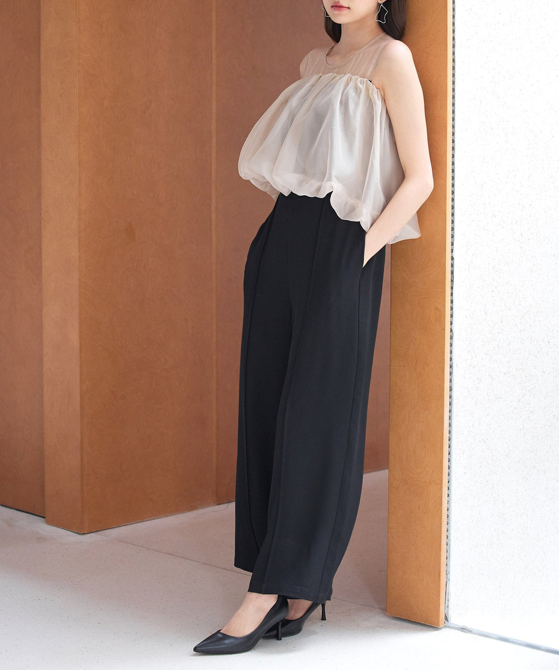 Organza Top & Jumpsuit Two-Piece Set OEM ODM reference 13 - additional view 13