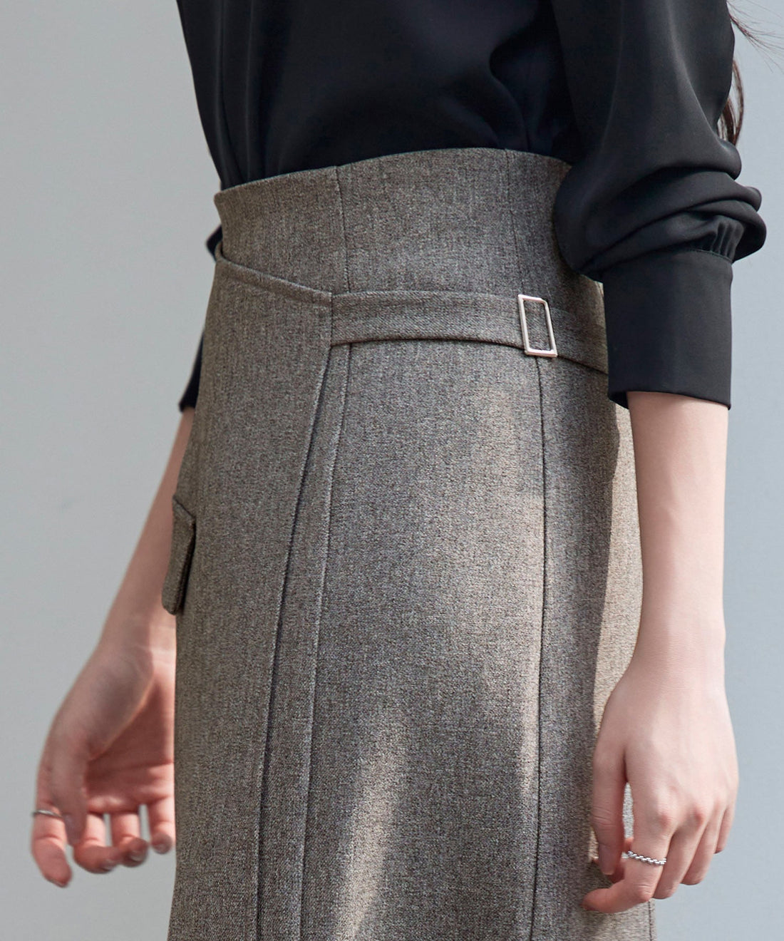 Wrap-Effect Mermaid Long Skirt OEM ODM reference 10 - additional view 10