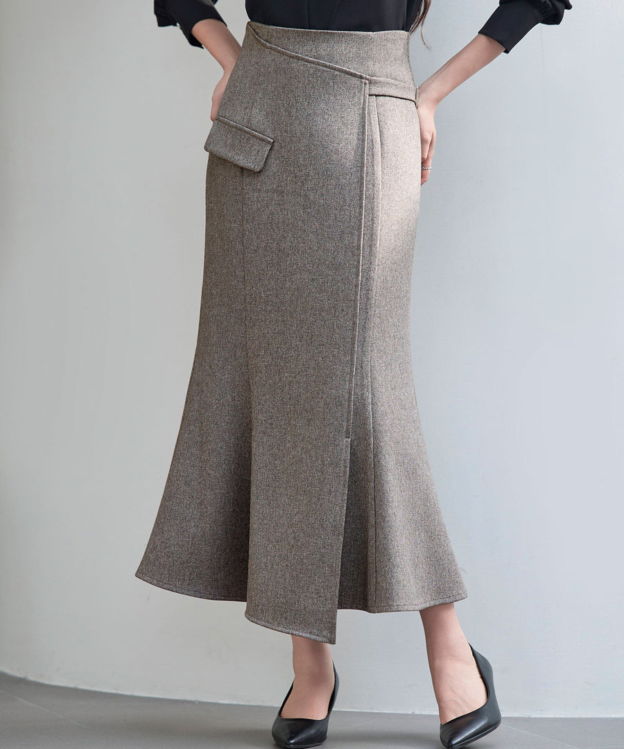 Wrap-Effect Mermaid Long Skirt OEM ODM reference 1